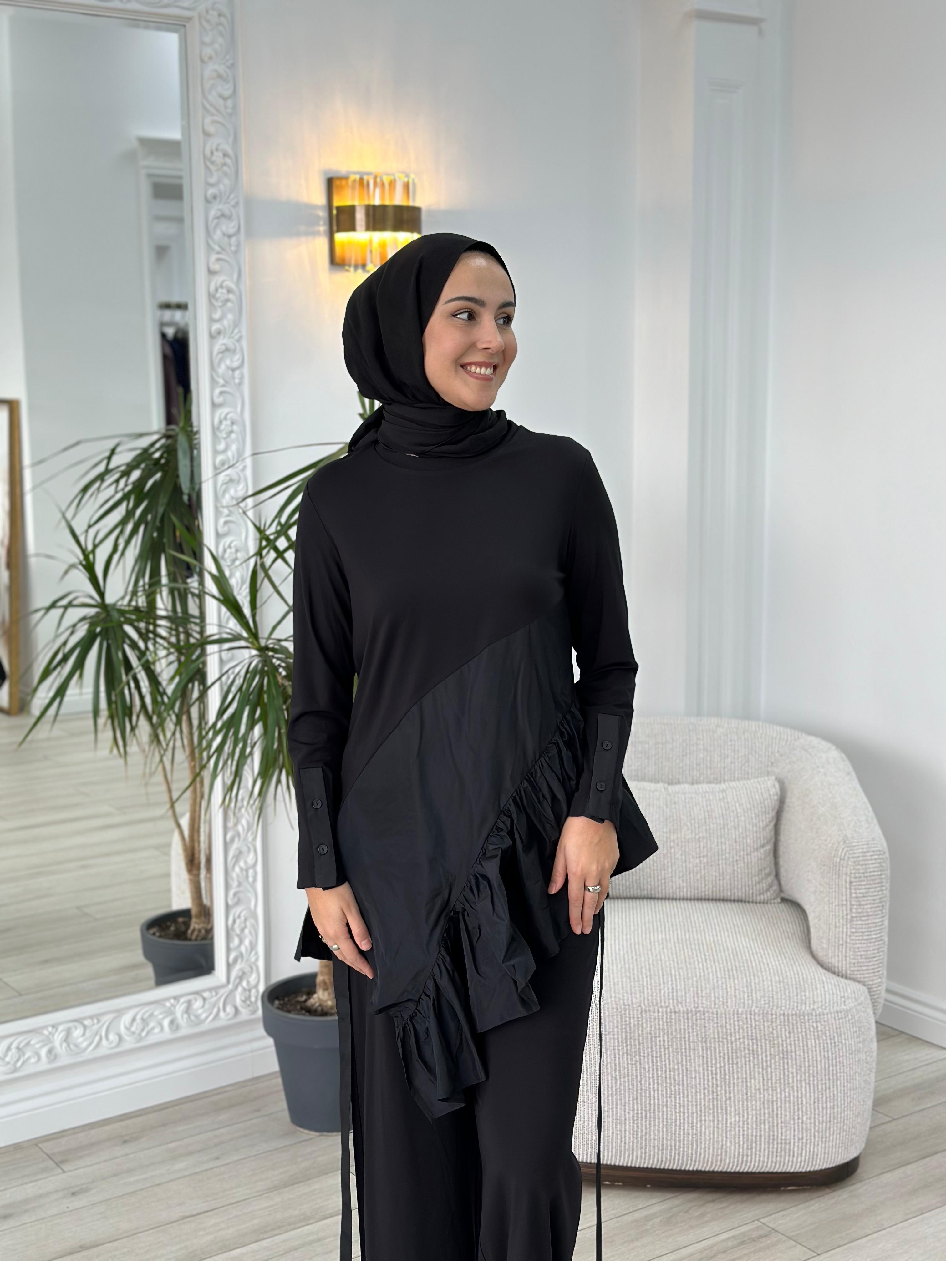 Kahma Siyah Pantolonlu Takım 24k17120