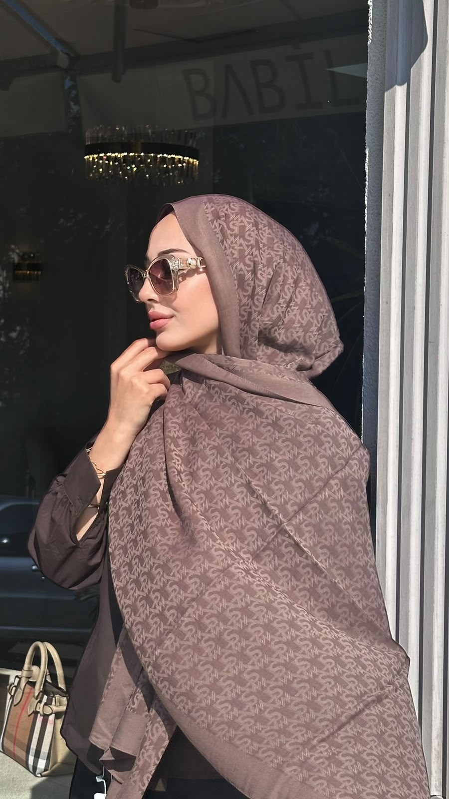 Maisa İpek Pamuk Tencel Şal Sütlü Kahve 2958