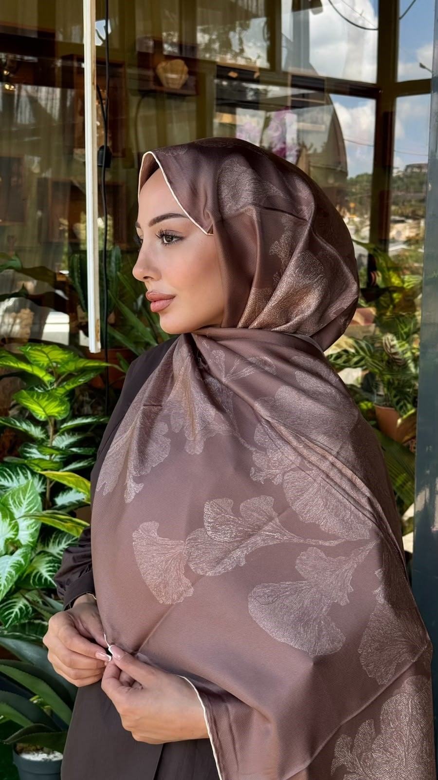 Maisa Mulberry İpek Şal Sütlü Kahve 2954