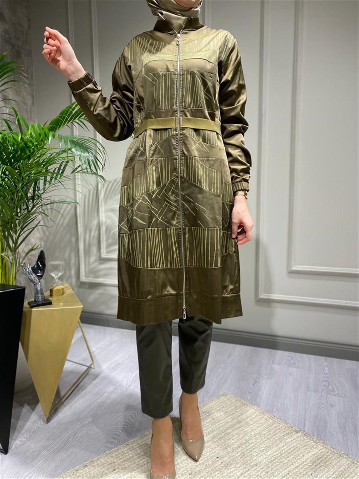 Miss Whence Haki Patchwork Kap