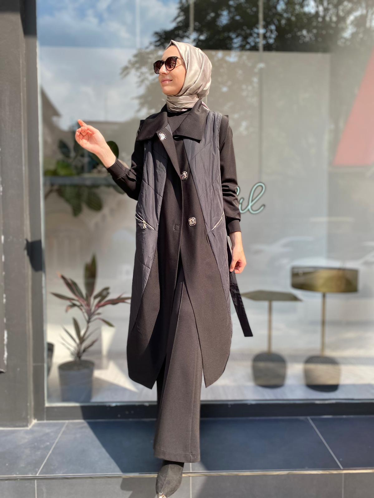 Misswhence Asimetrik Yelek Siyah 34700