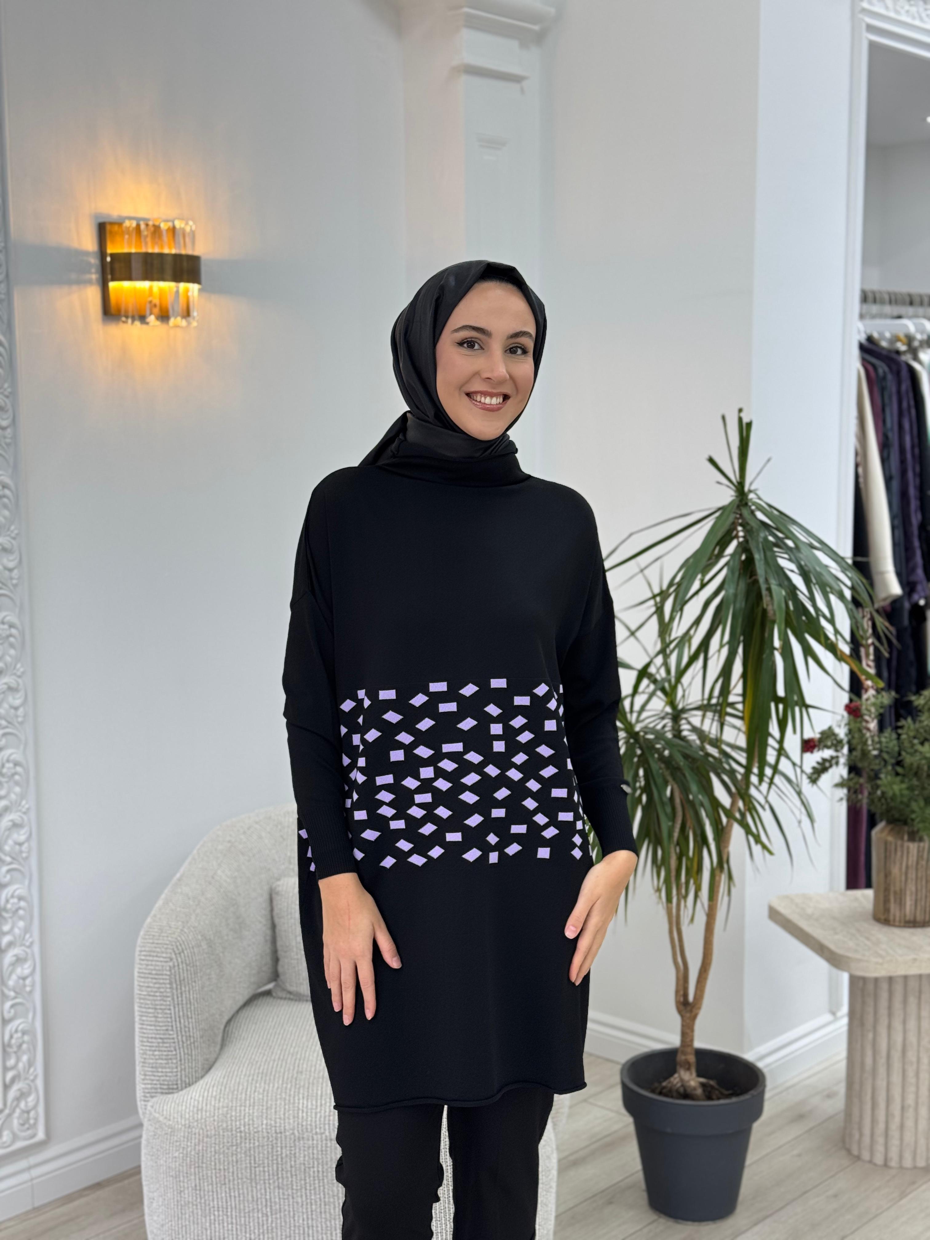 Misswhence Damalı Triko  Tunik miss 242