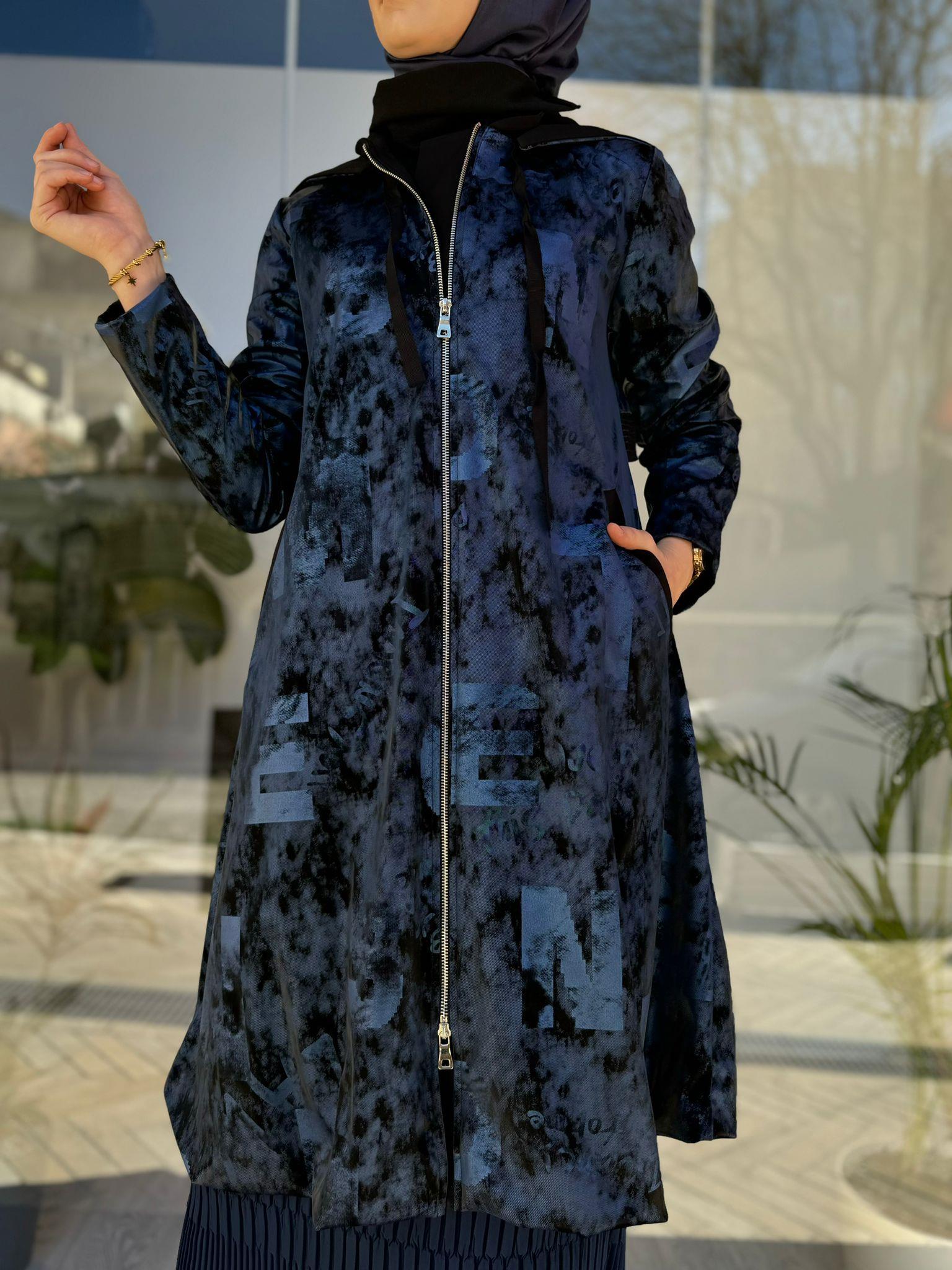 Misswhence Desenli Kap Lacivert 34413 - Babilbutik