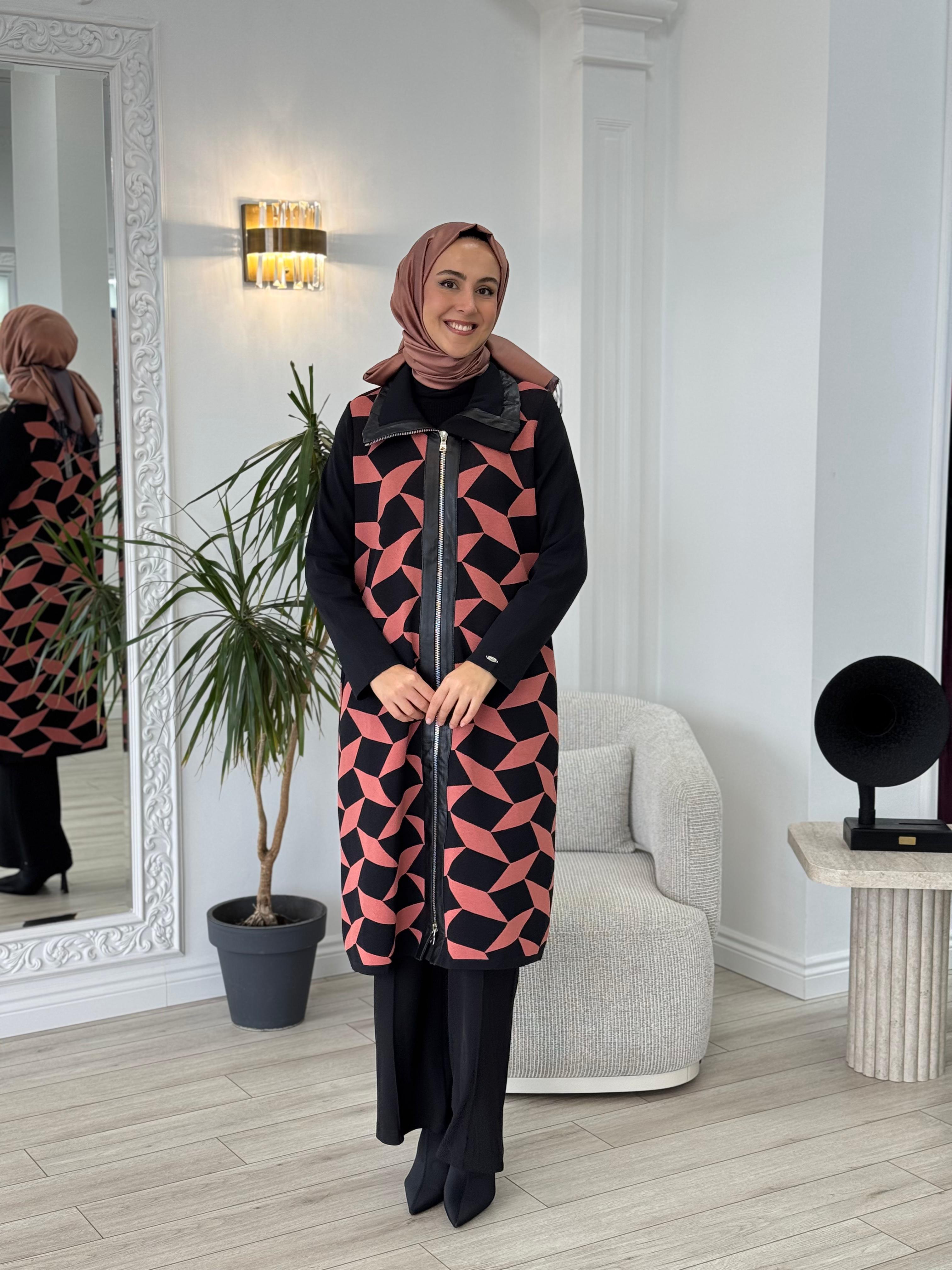 Misswhence Desenli Triko Kap Gül Kurusu Miss 217