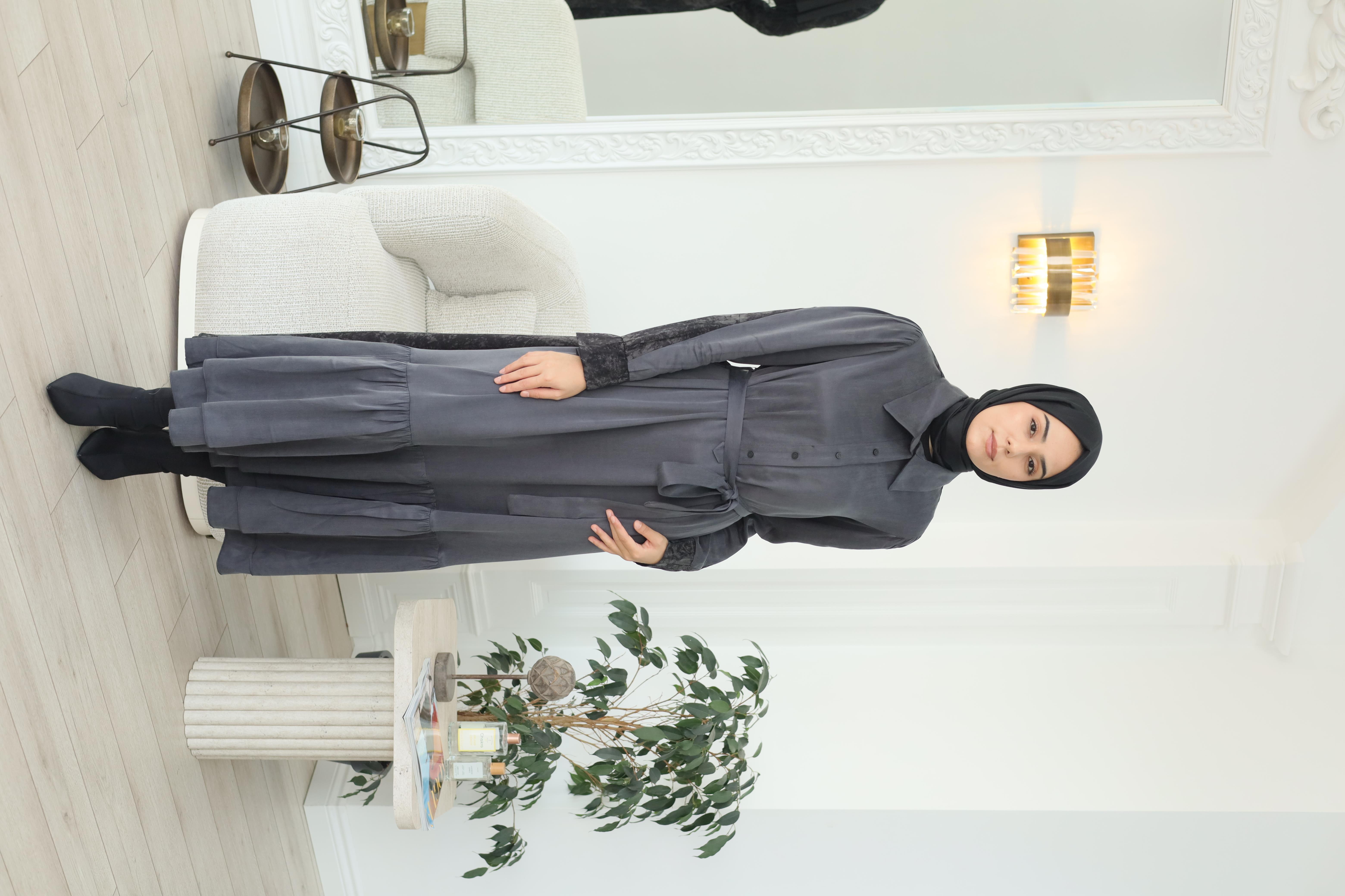 Misswhence Elbise Gri 38827