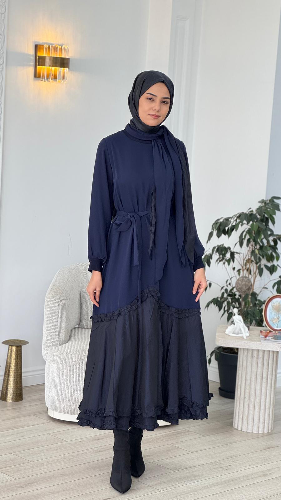 Misswhence Elbise Lacivert 38826