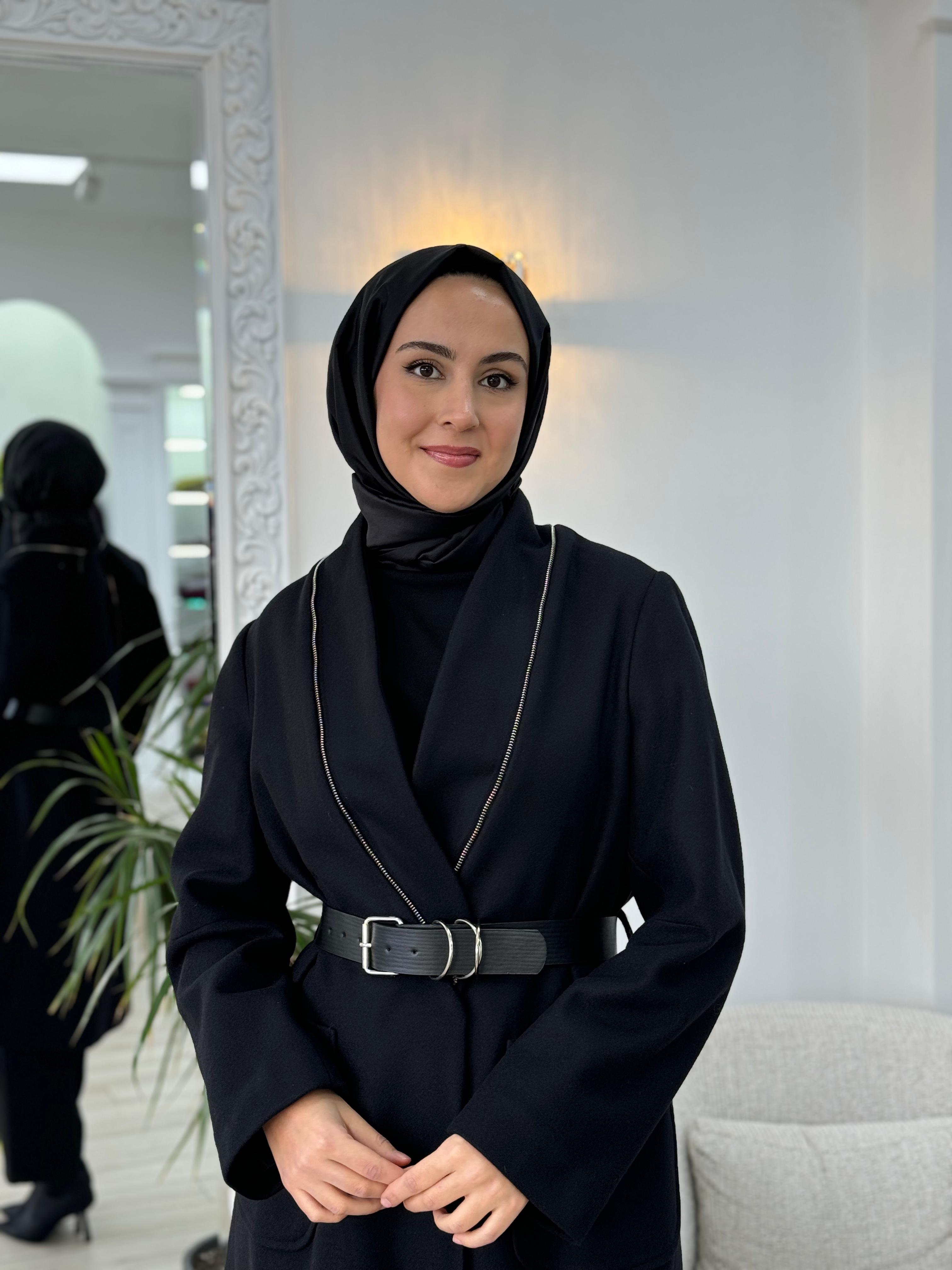 Misswhence Fermuar Detaylı Kaşe Kaban 36411