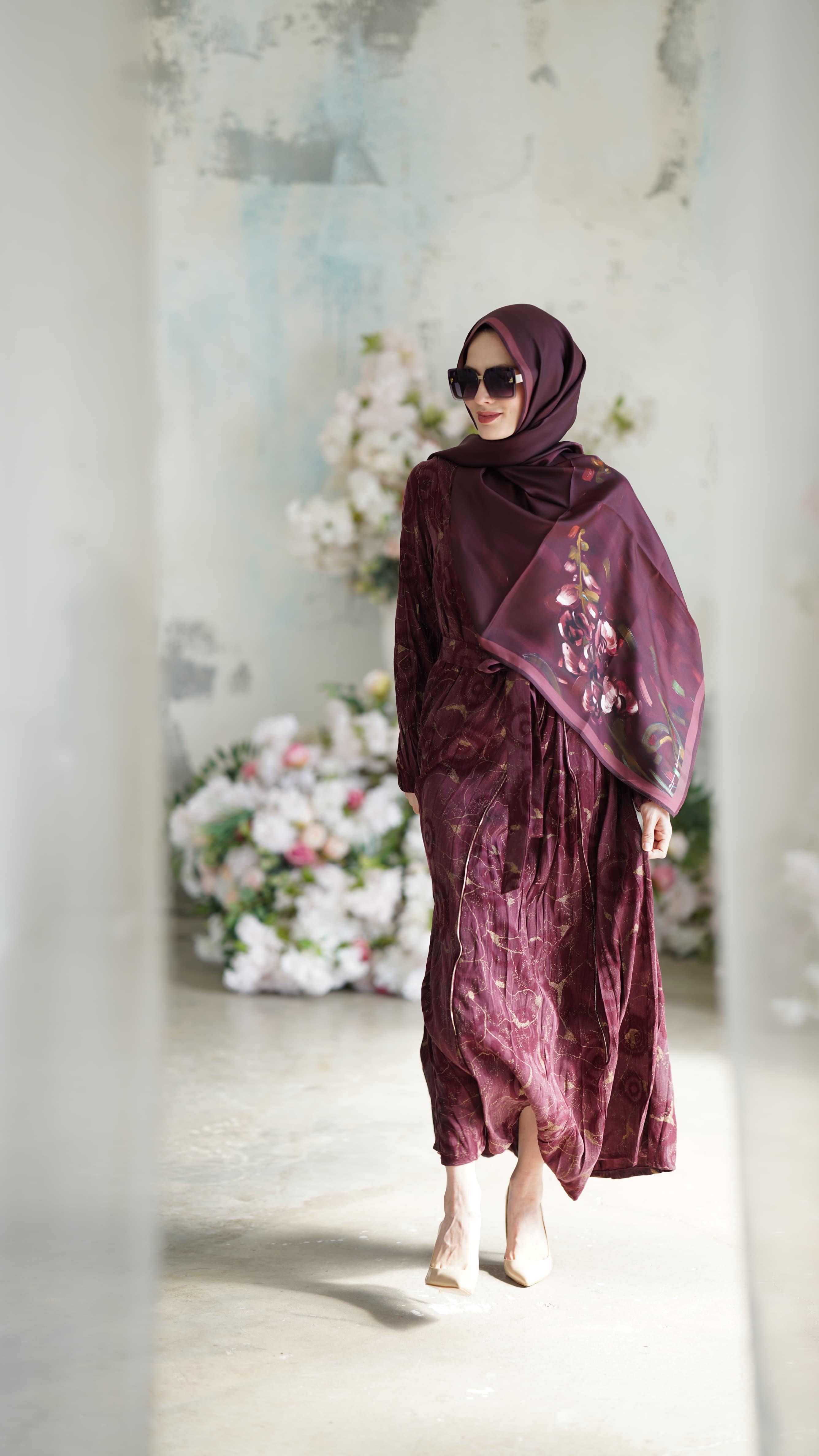 Mİsswhence Fermuarlı İpek Elbise Bordo 36802