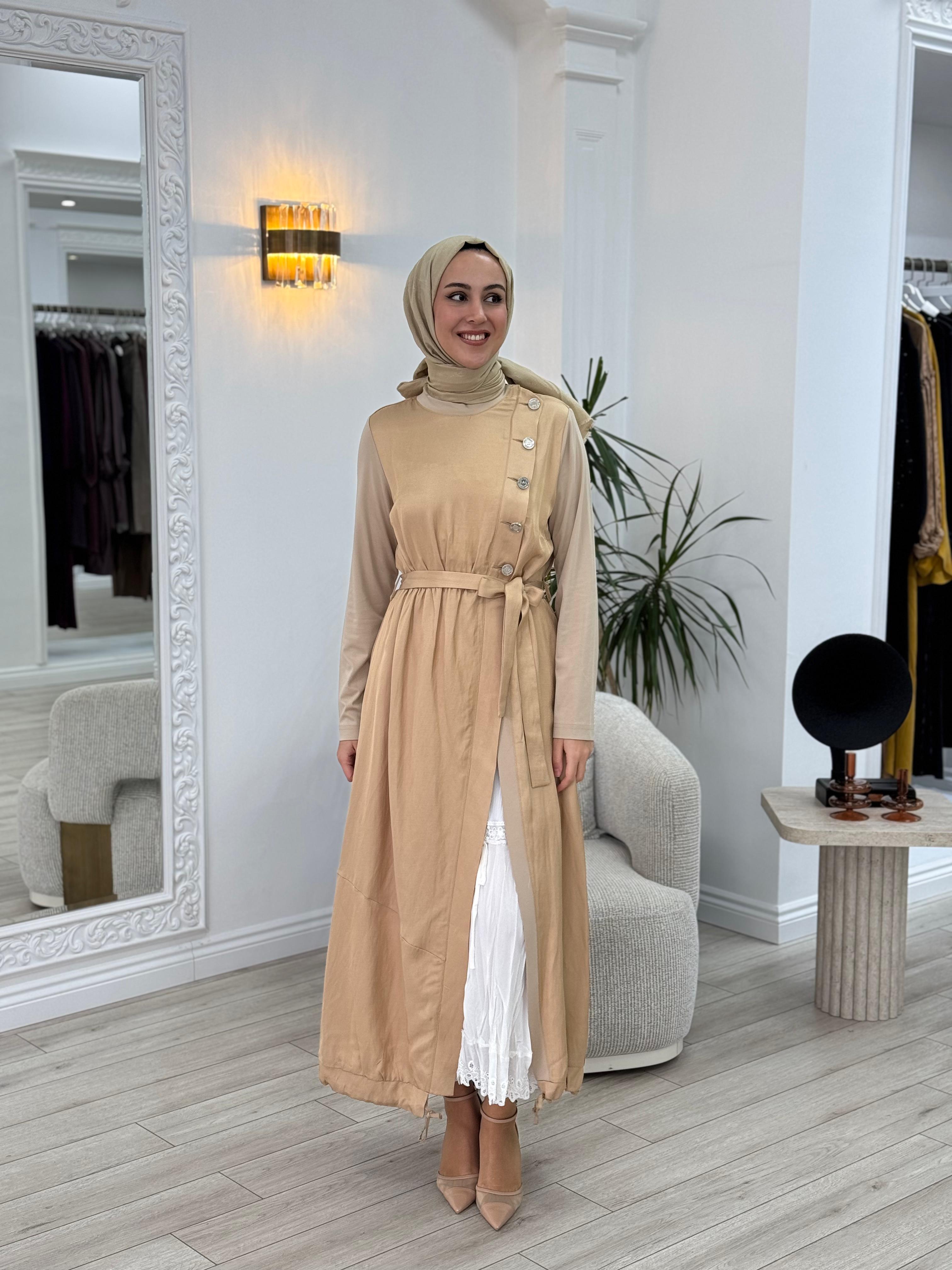Misswhence İkili Elbise Camel 35806