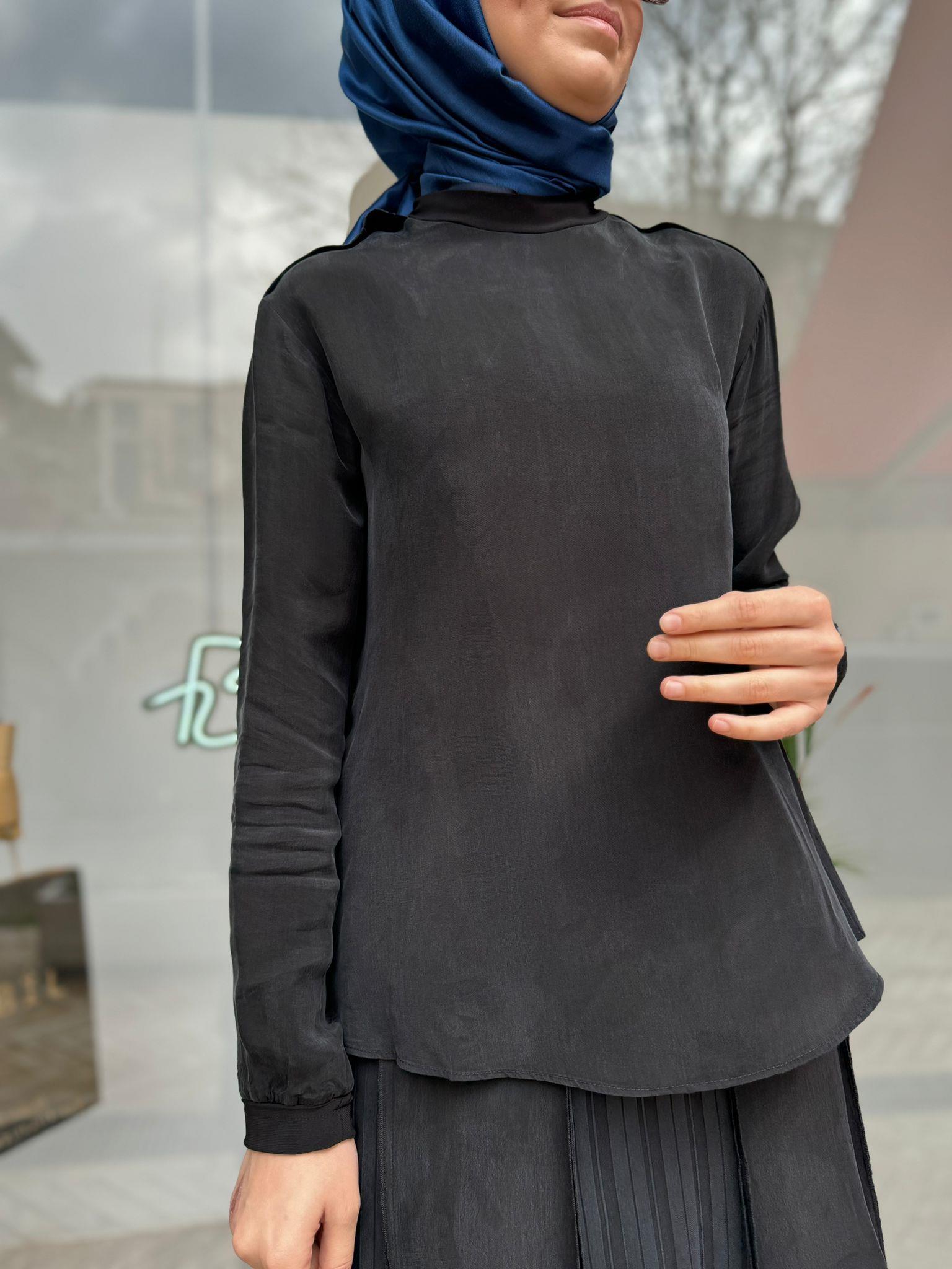 Misswhence İpek Bluz Siyah 35004