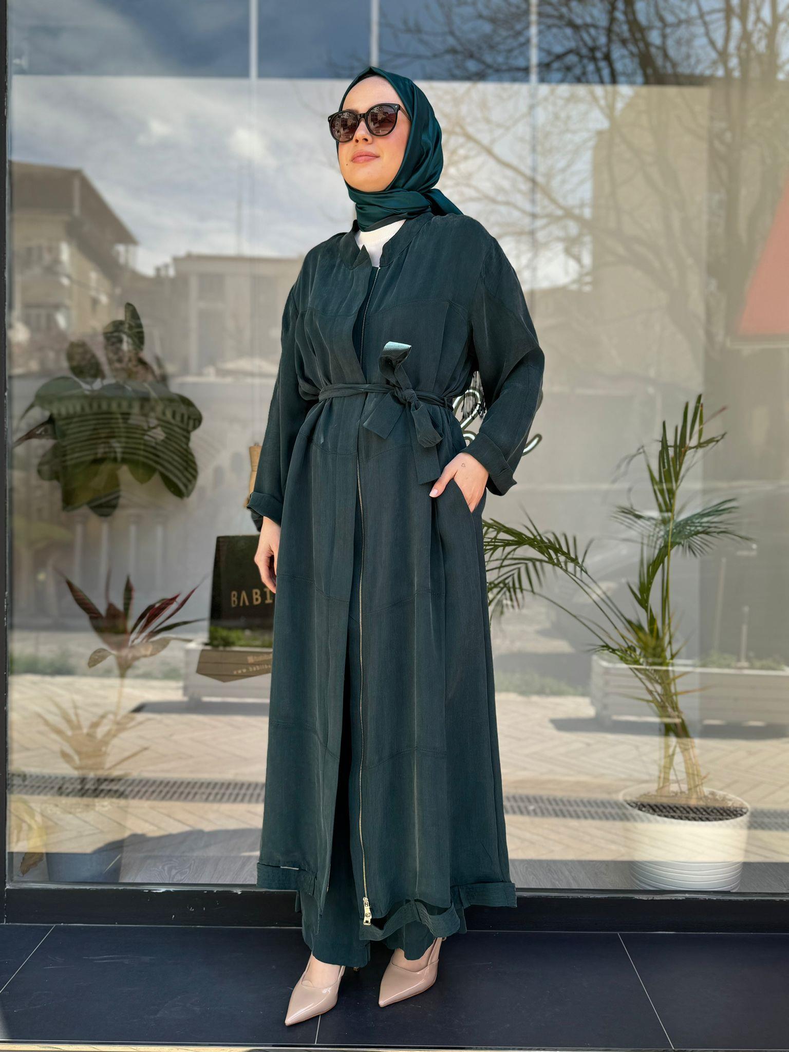 Misswhence İpek Pardesü Yeşil 35501