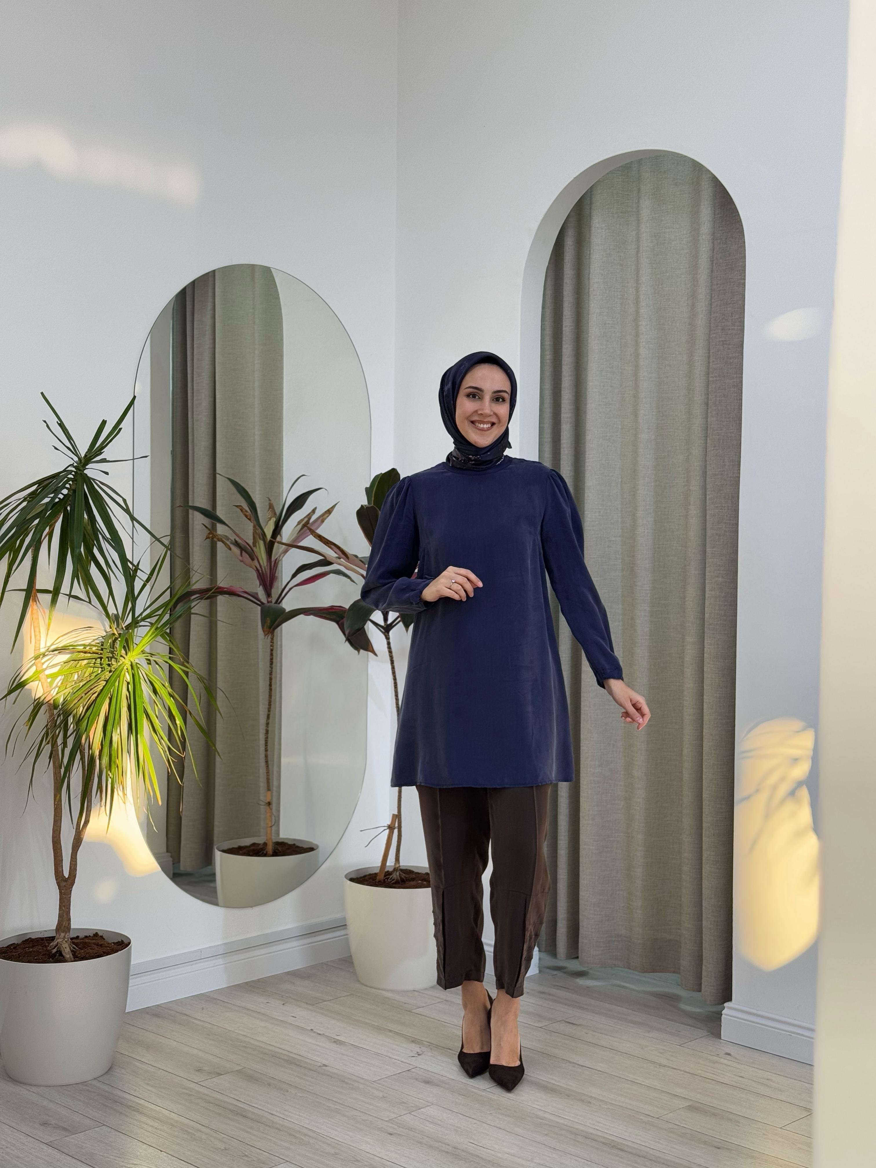 Misswhence İpek Tunik İndigo 37025