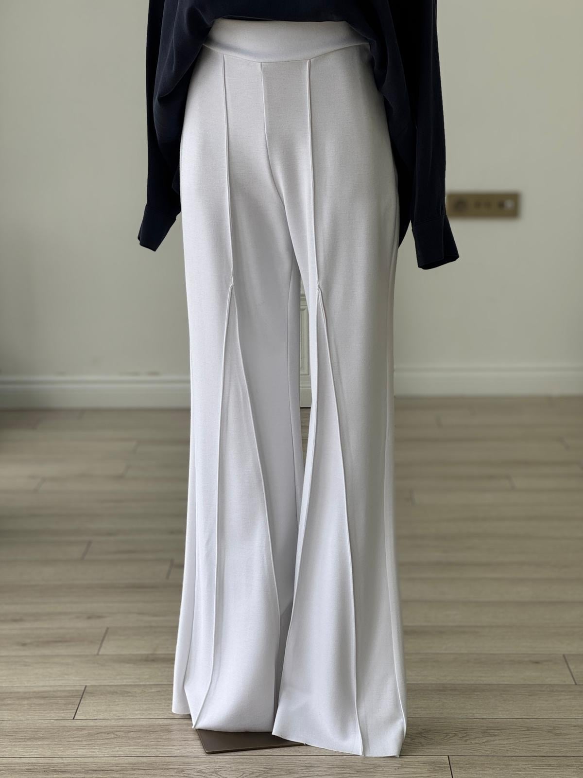 Misswhence İspanyol Çelikörme Pantolon Beyaz 34105