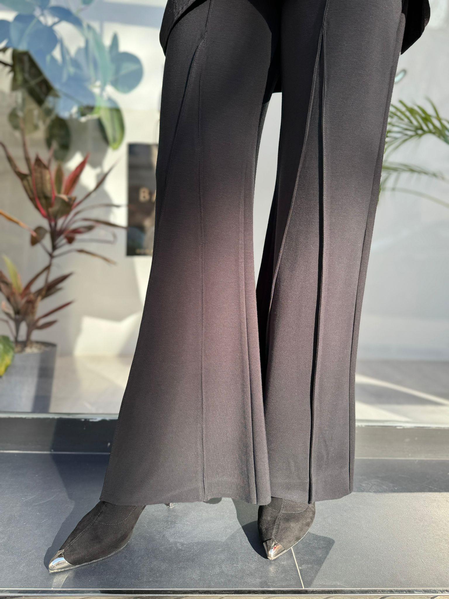 Misswhence İspanyol Çelikörme Pantolon Siyah 34105
