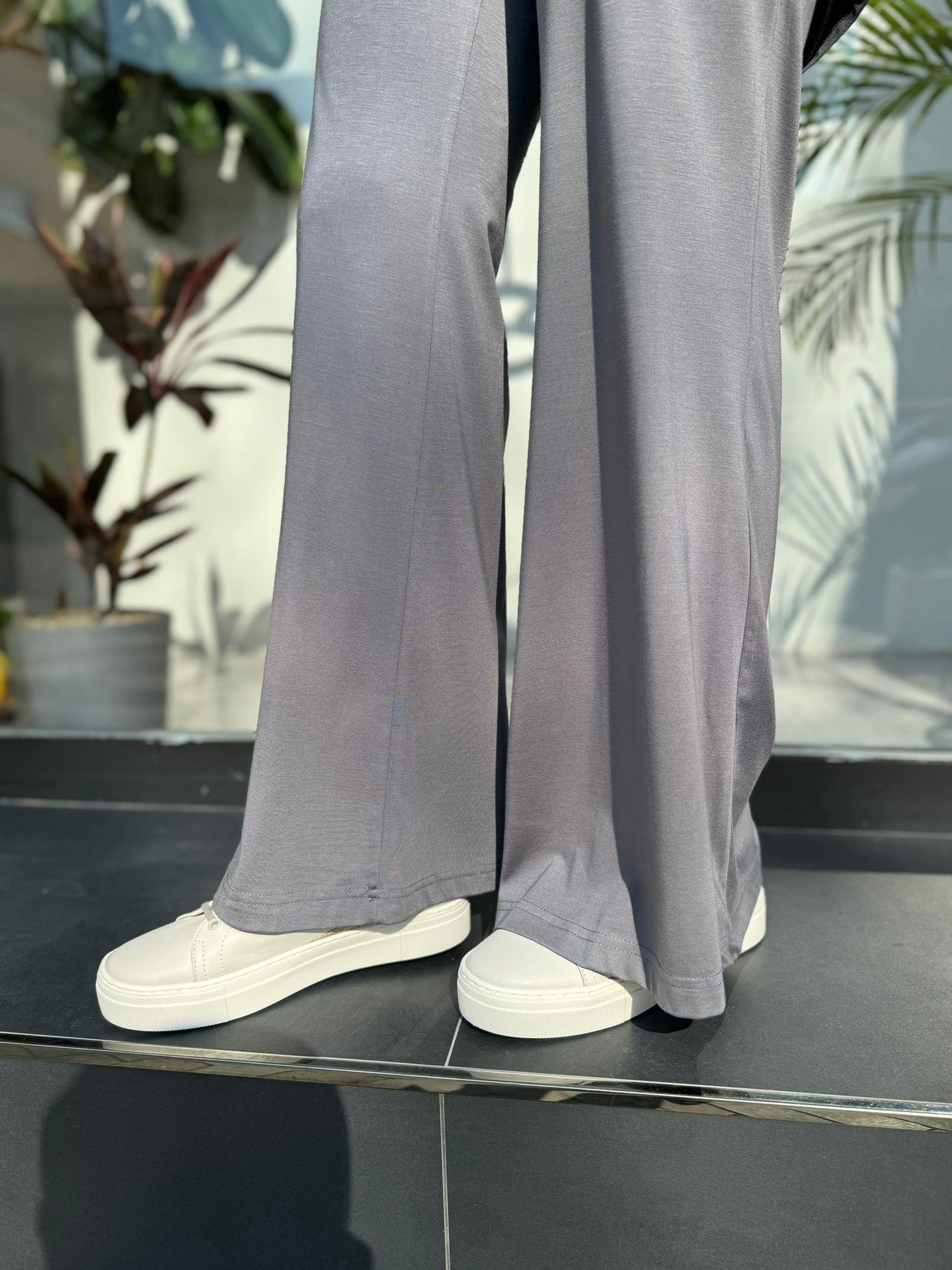 Misswhence İspanyol Paça Pantolon Gri 35114