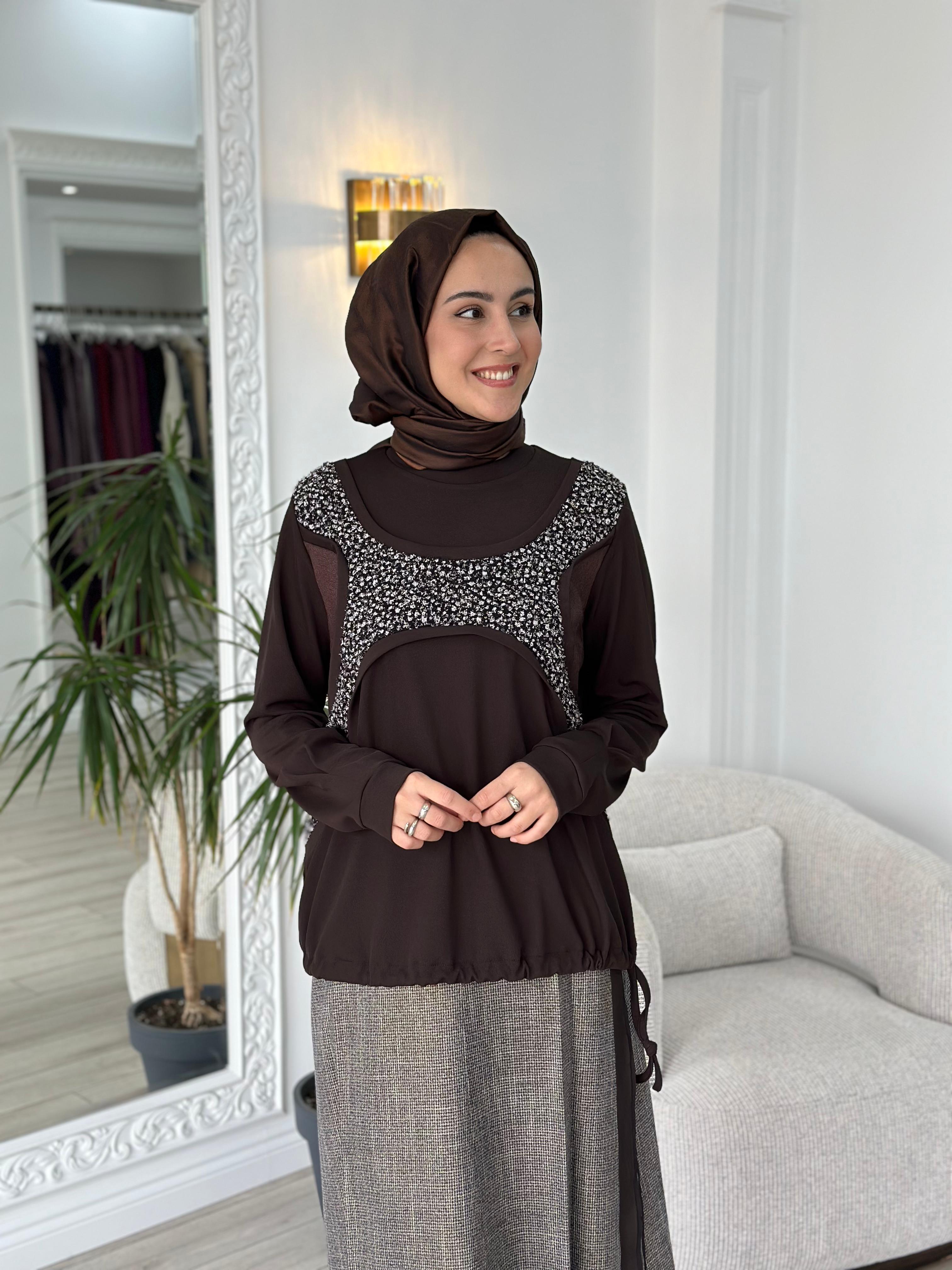 Misswhence Kahverengi Tunik 36000