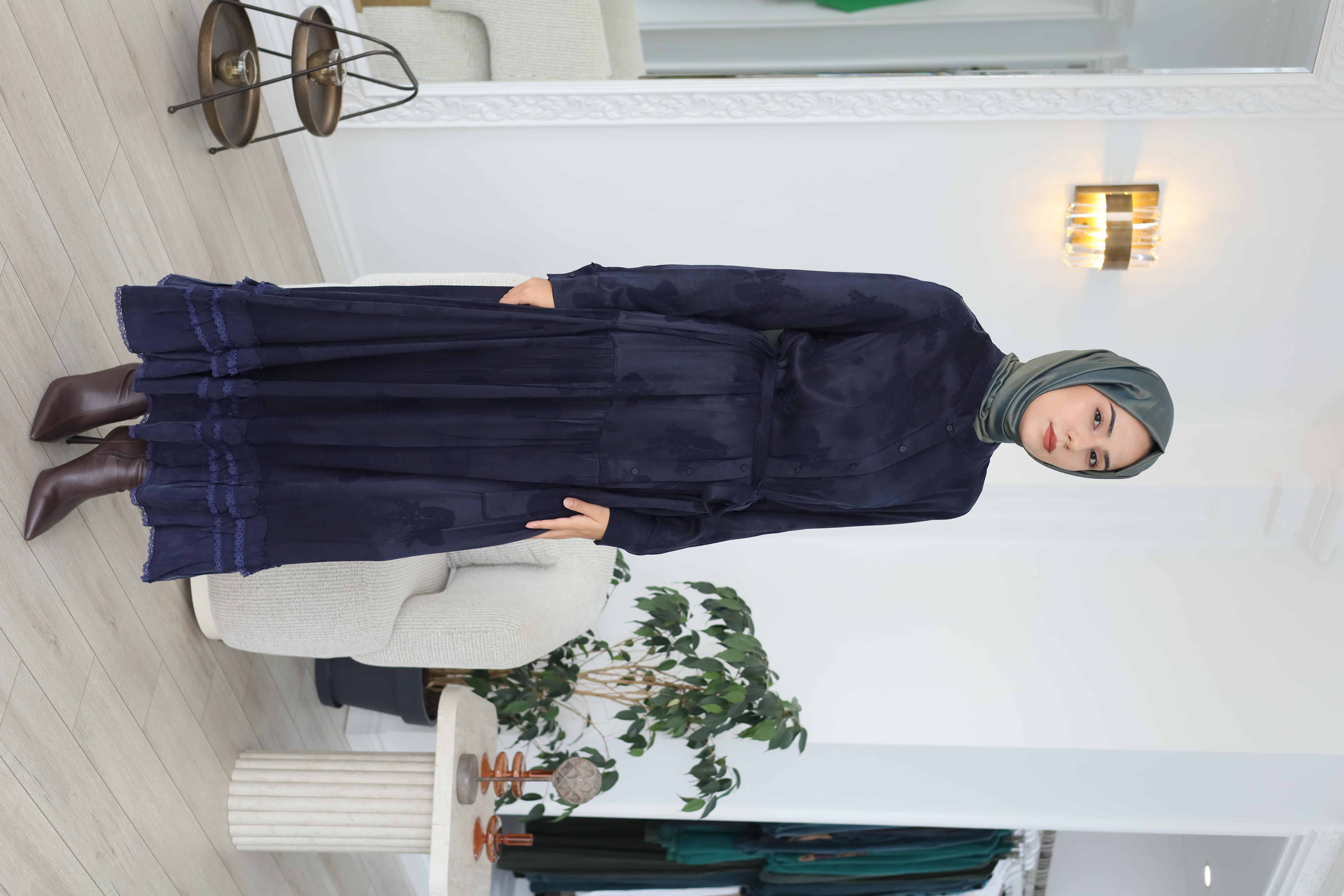 Misswhence Kendinden Desenli Elbise 38809