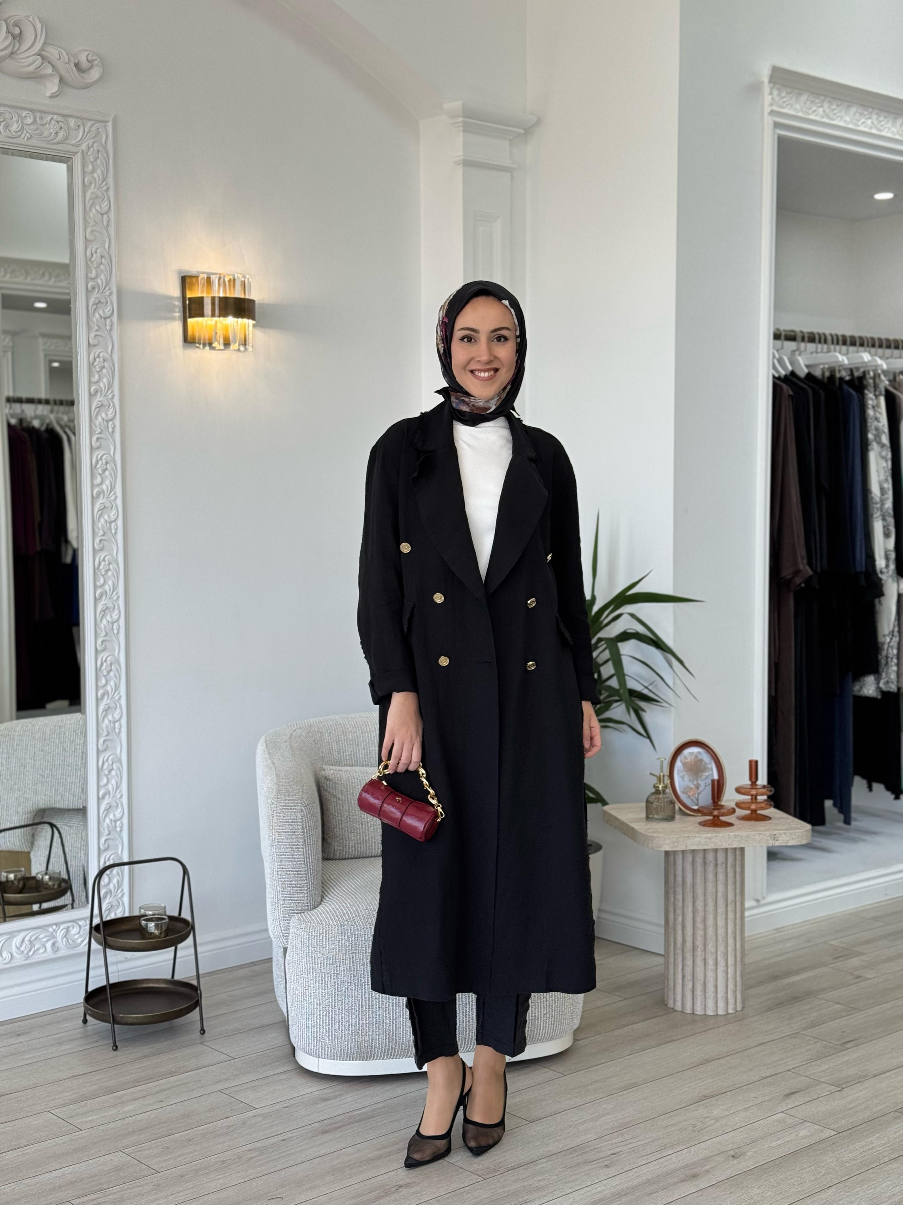 Misswhence Keten Pardesü Siyah 37503