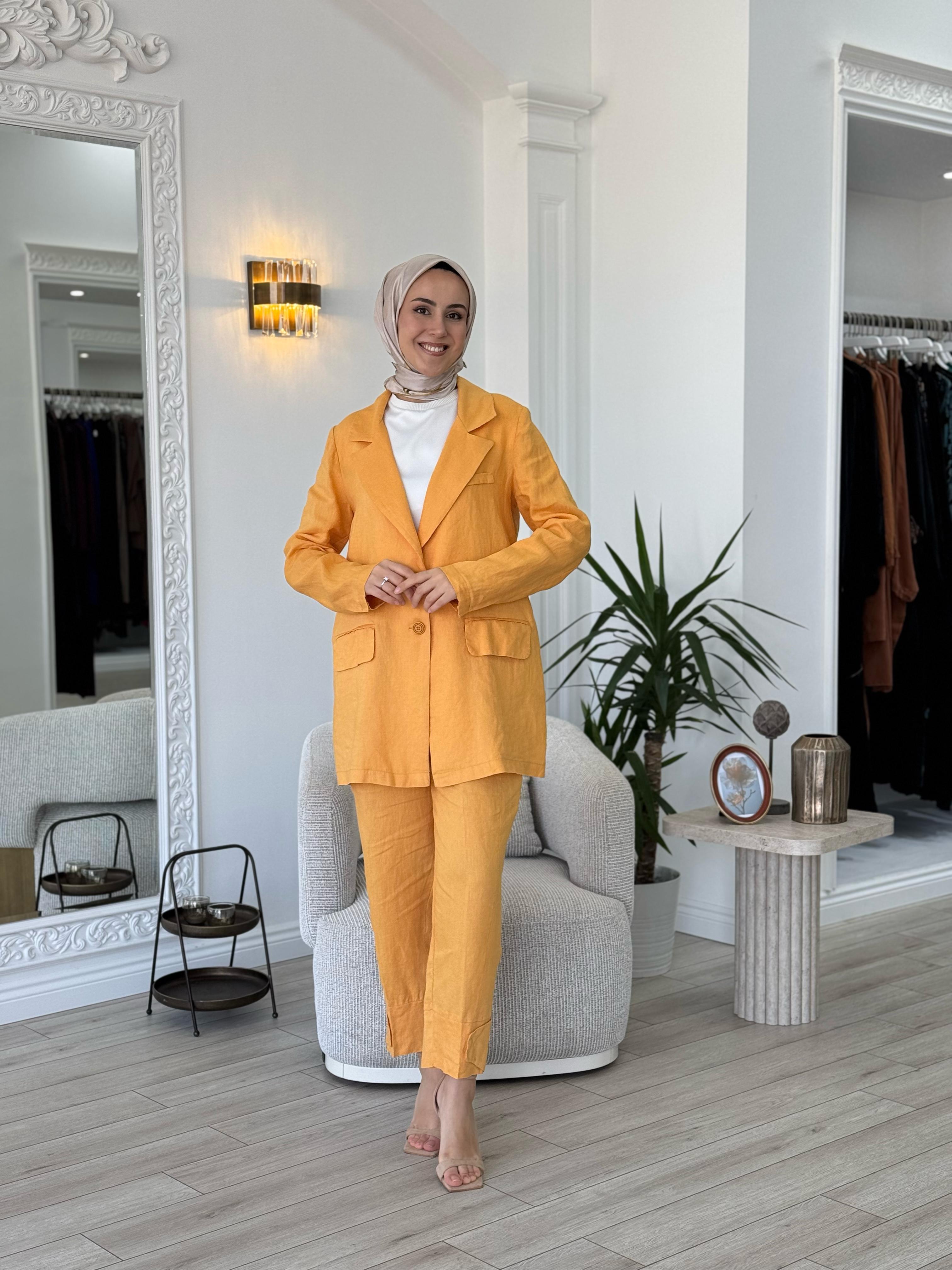 Misswhence Keten Takım Sarı 37207