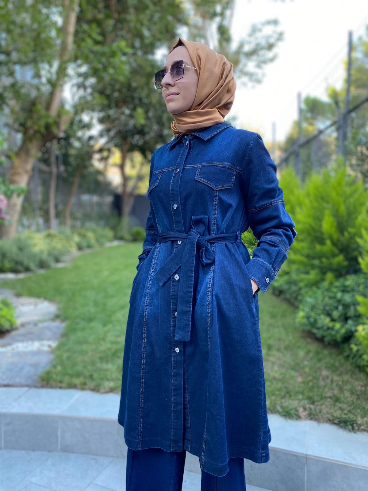 Misswhence Kot Gömlek Kap Lacivert 34415