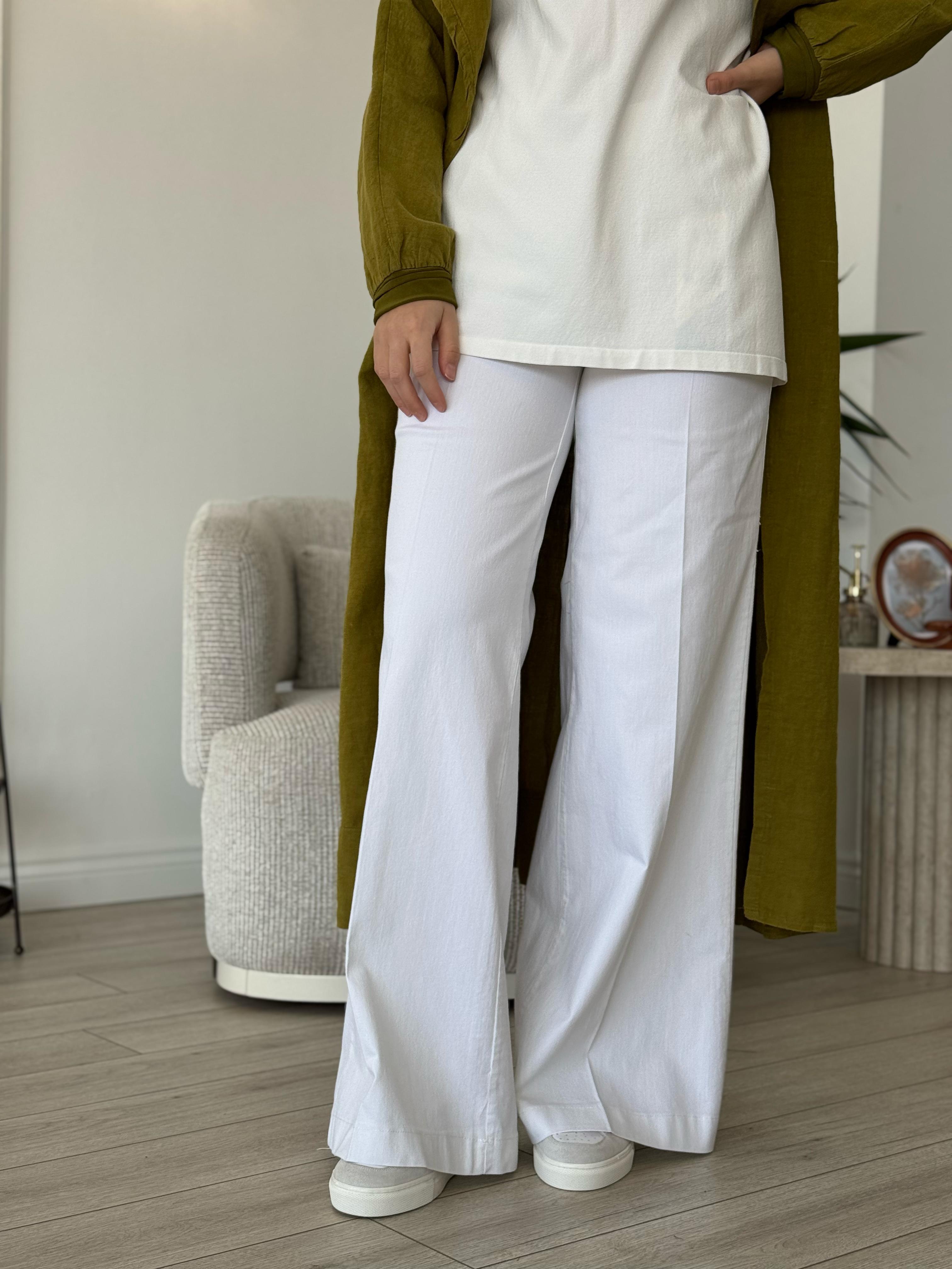 Misswhence Kot Pantolon Beyaz 35101