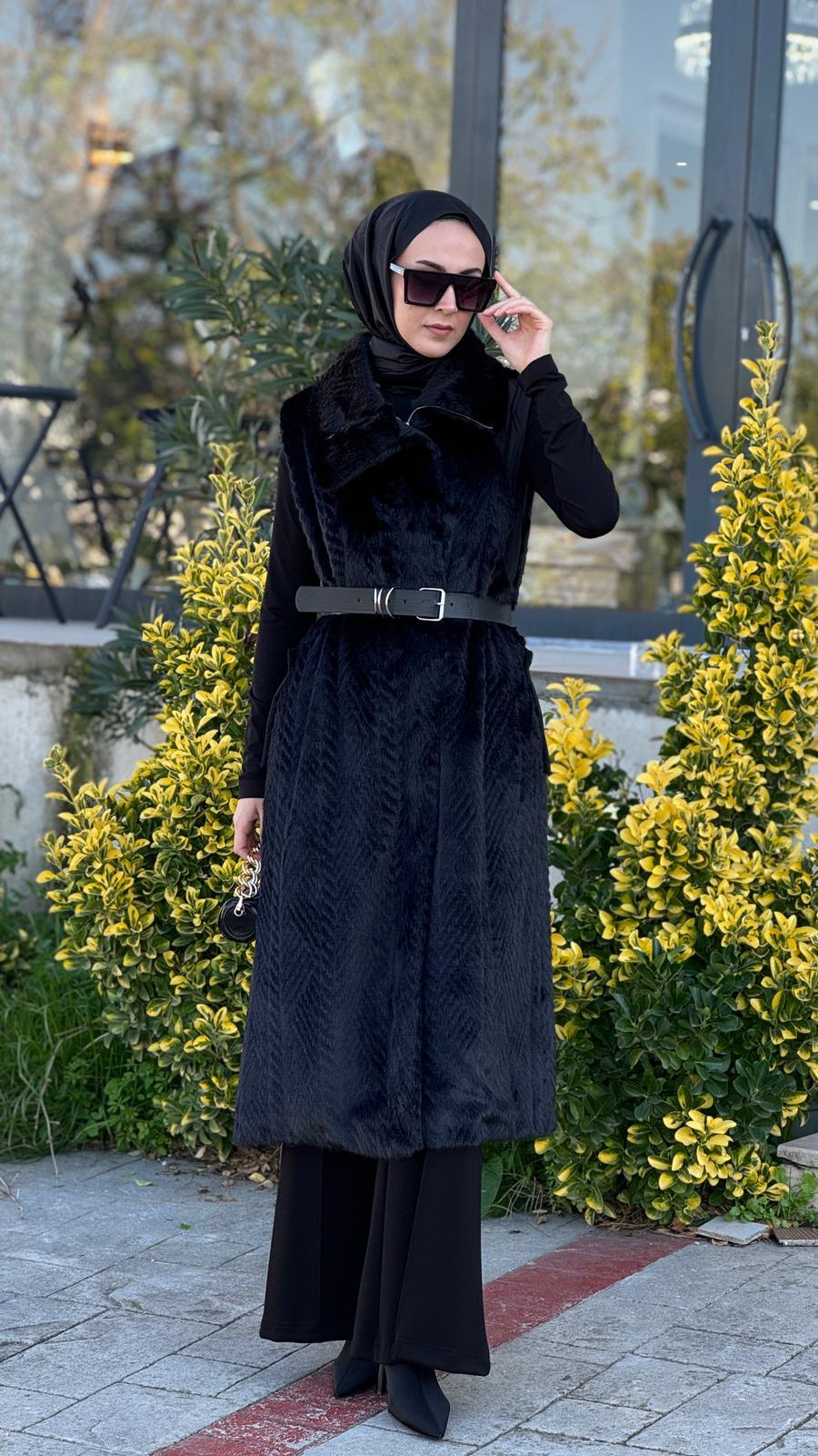 Misswhence Kürk Yelek Siyah 38700