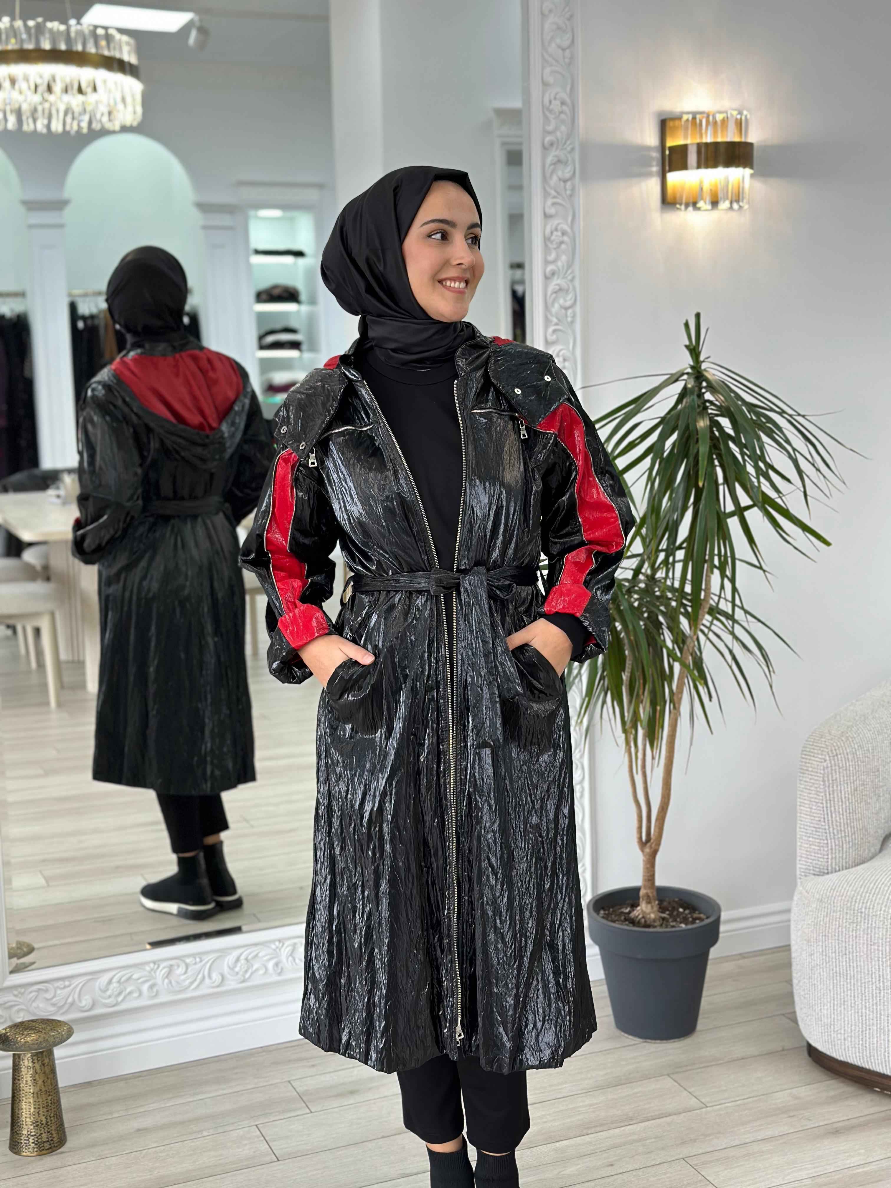 Misswhence Parlak Kap Siyah-Kırmızı 34400