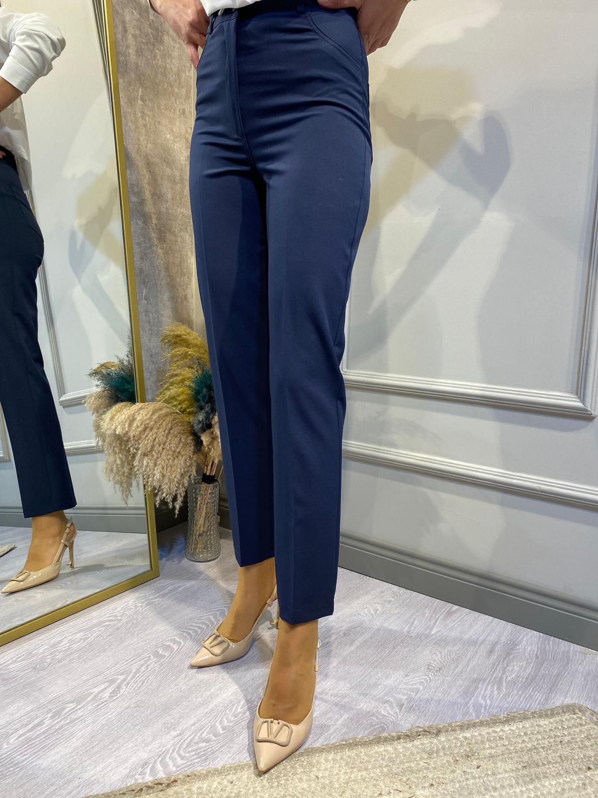 MissWhence Sigarette Lacivert Pantalon 31116