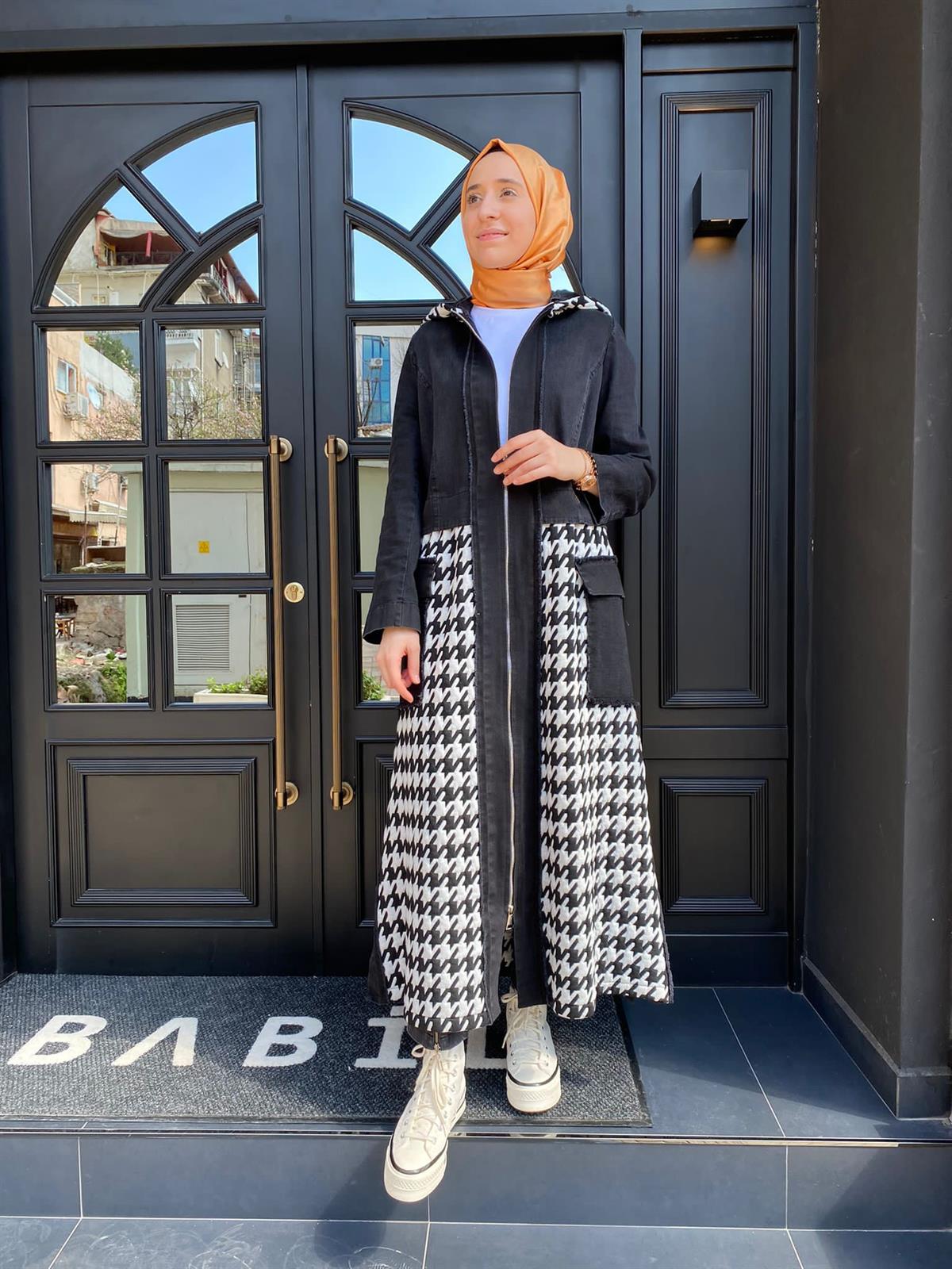 MissWhence Yarısı Kazayağı Kot Kap Siyah 32503