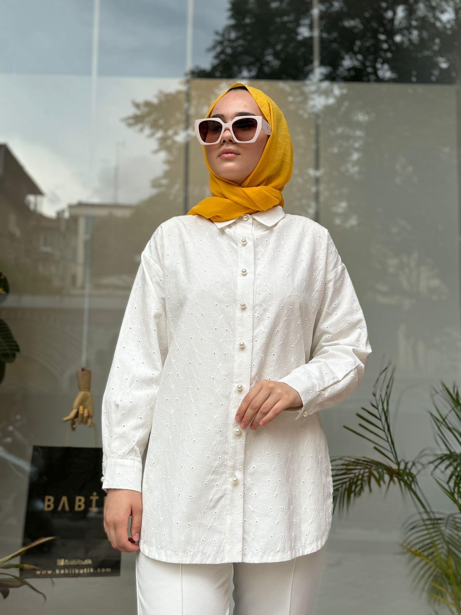 Muphon Betsy Gömlek Ekru 320040