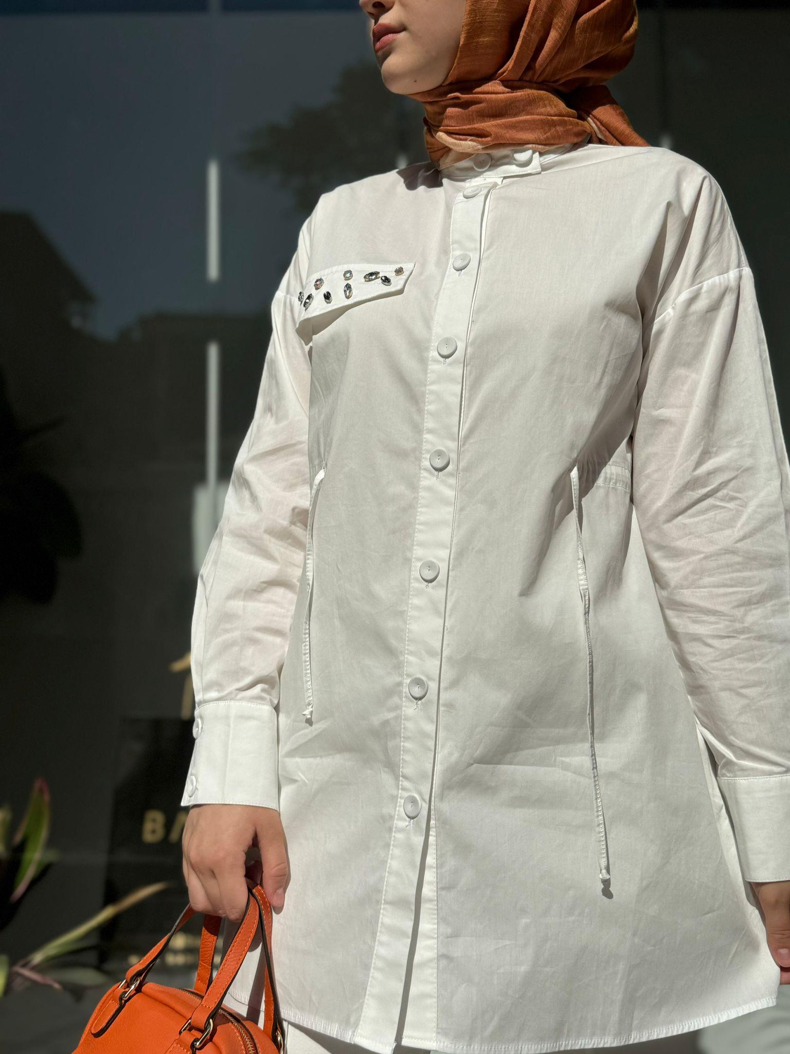 Muphon Citron Gömlek Ekru 32034