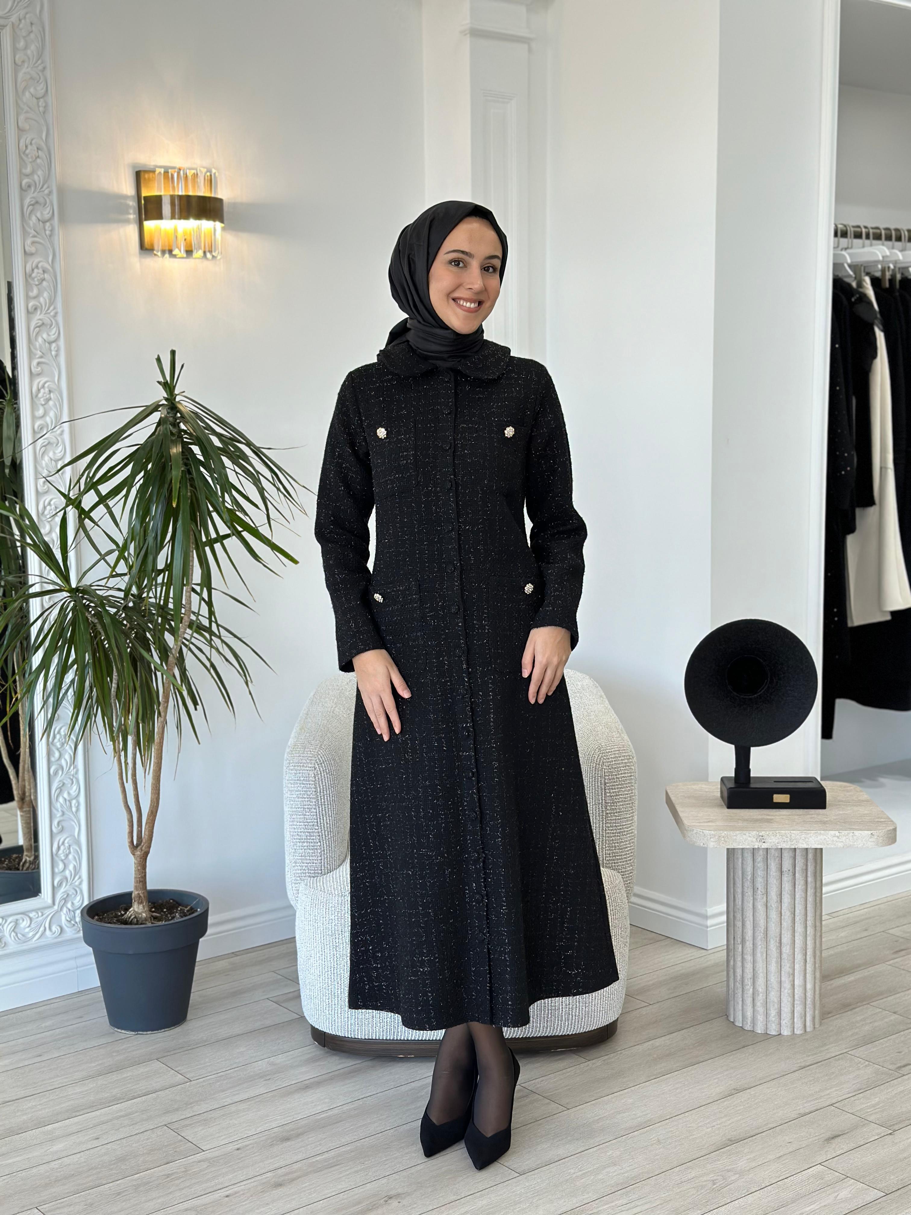 Niqozza Alda Tuvit Elbise Siyah 25fw50163