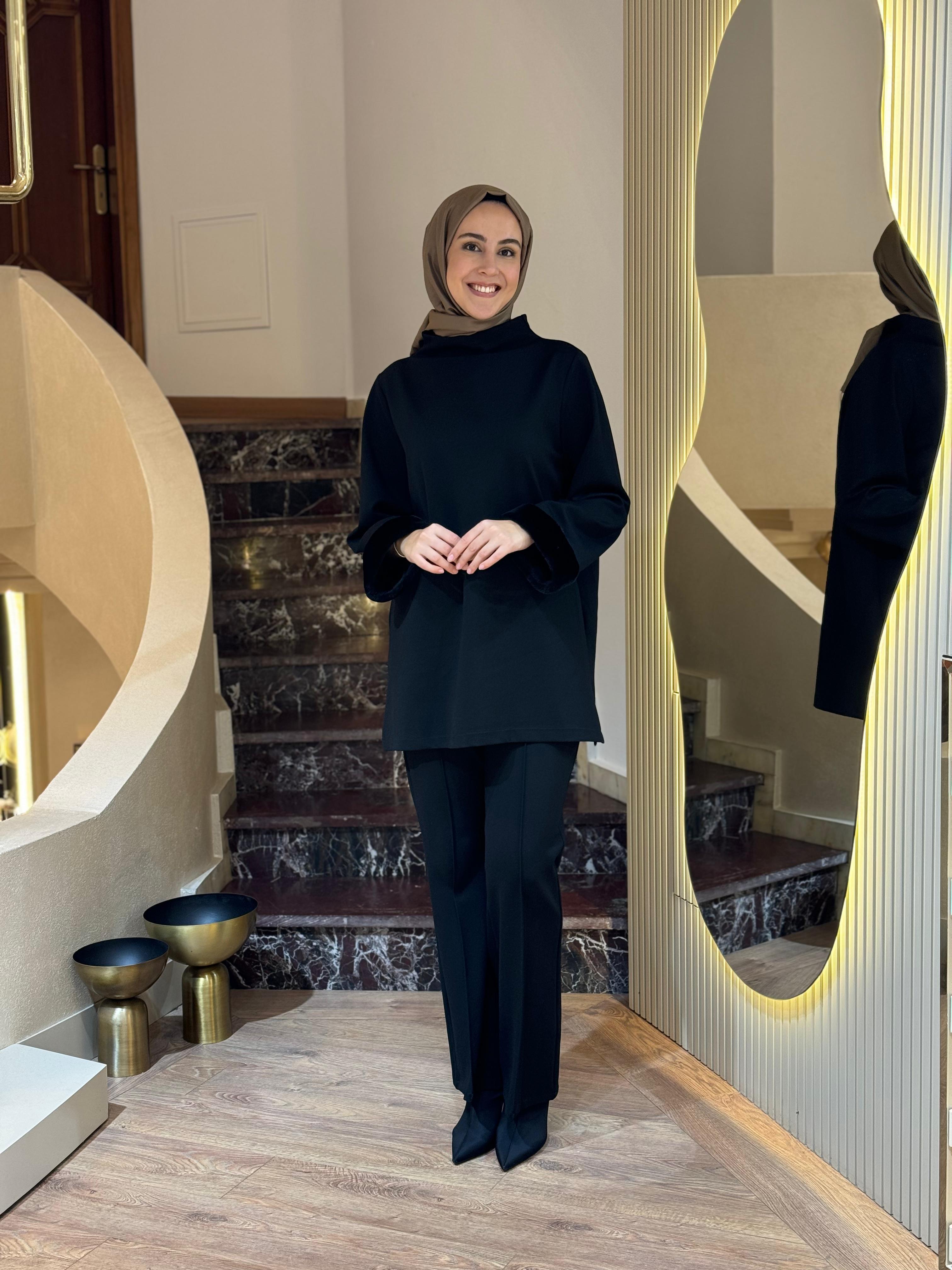 Niqozza Diamente Takım Siyah nq25fw-60139
