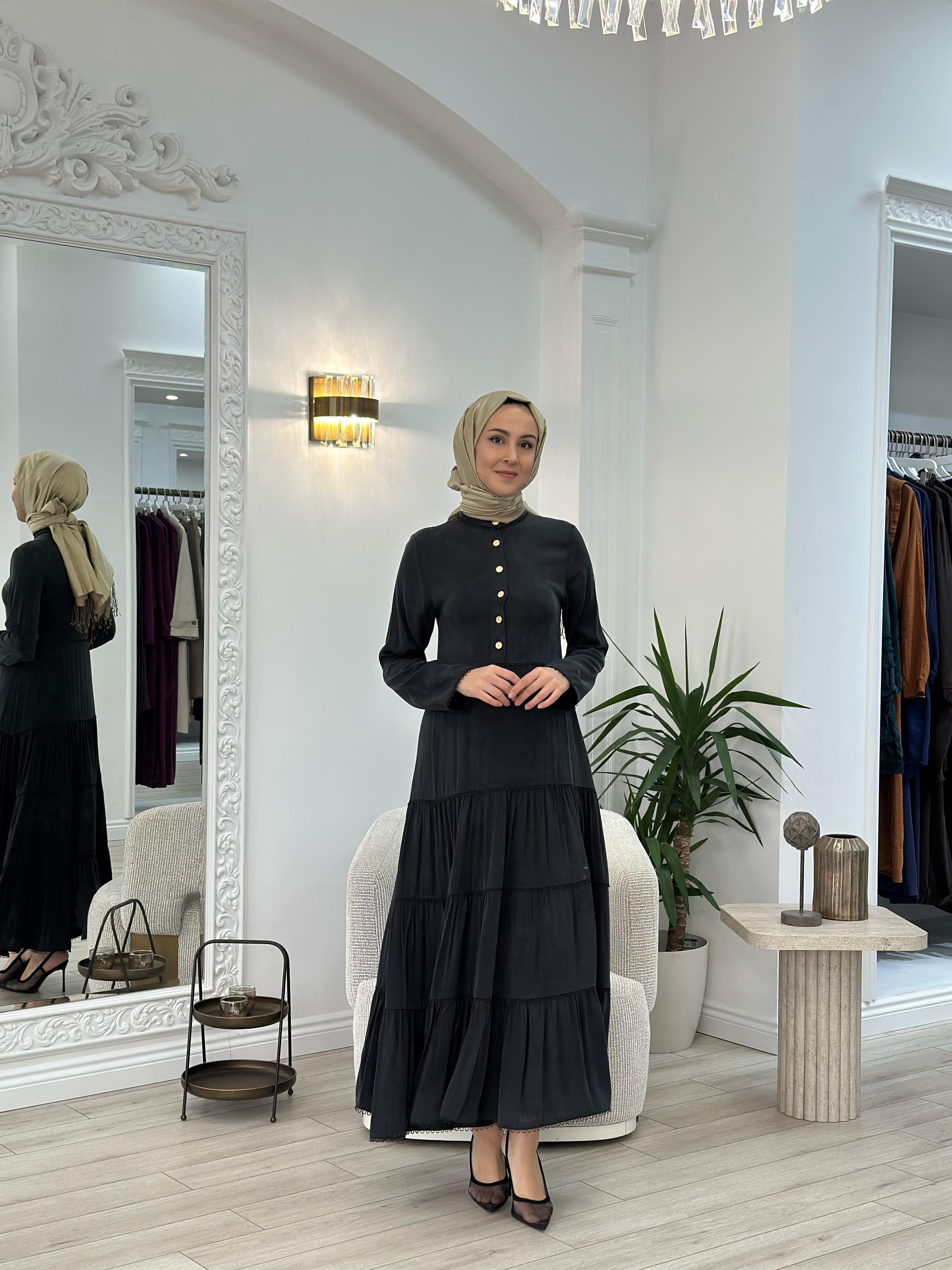 Niqozza Ginny İpek Sutaşı Detaylı Elbise 25ss50173