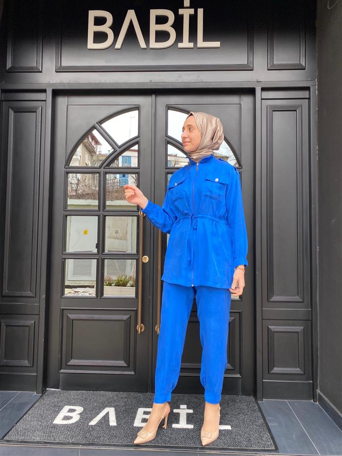 Niqozza Laya Fillens Bomber Ceket Saks 40033