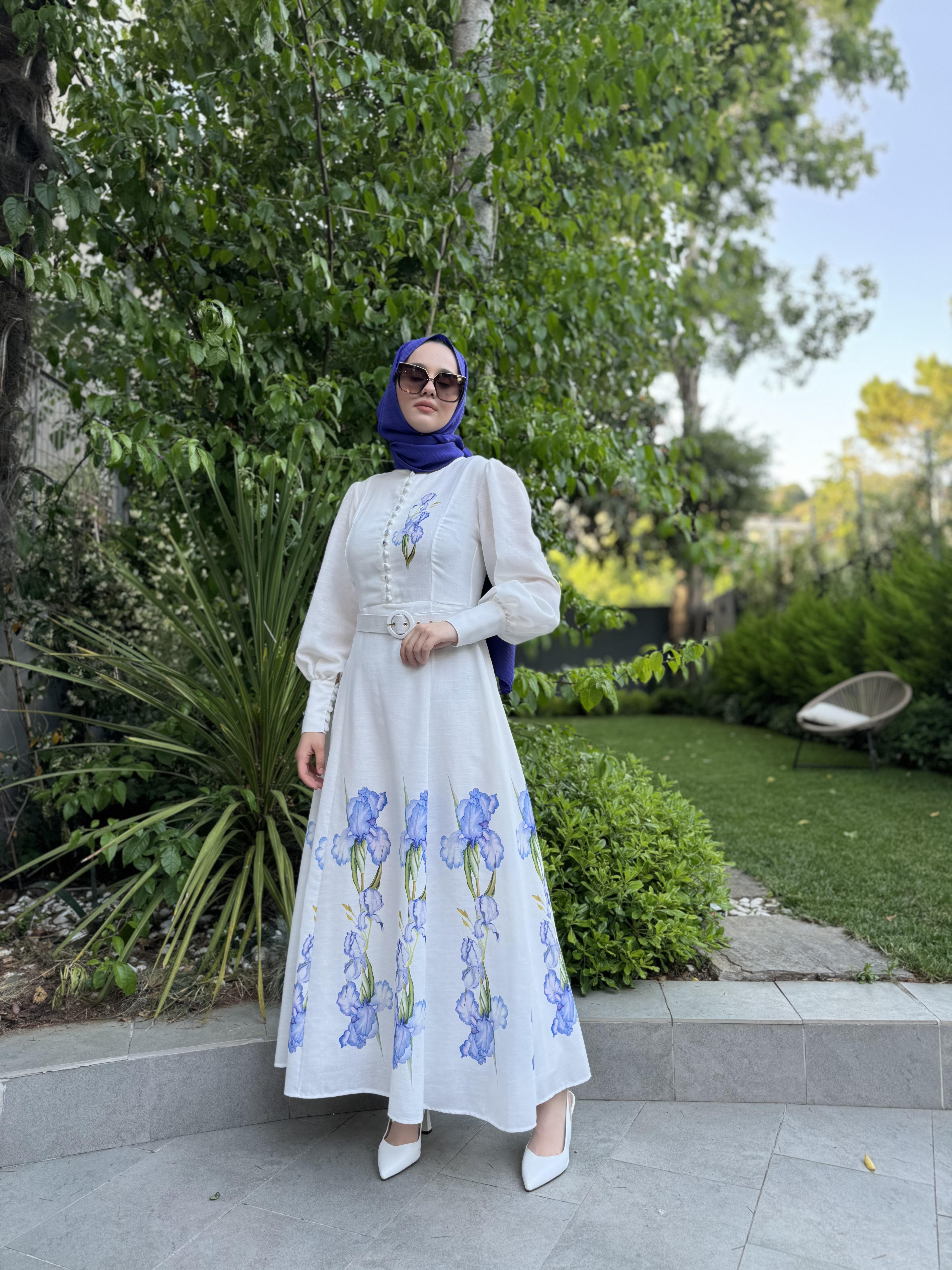 Niqozza Lilac Elbise Beyaz NQ24ss50136