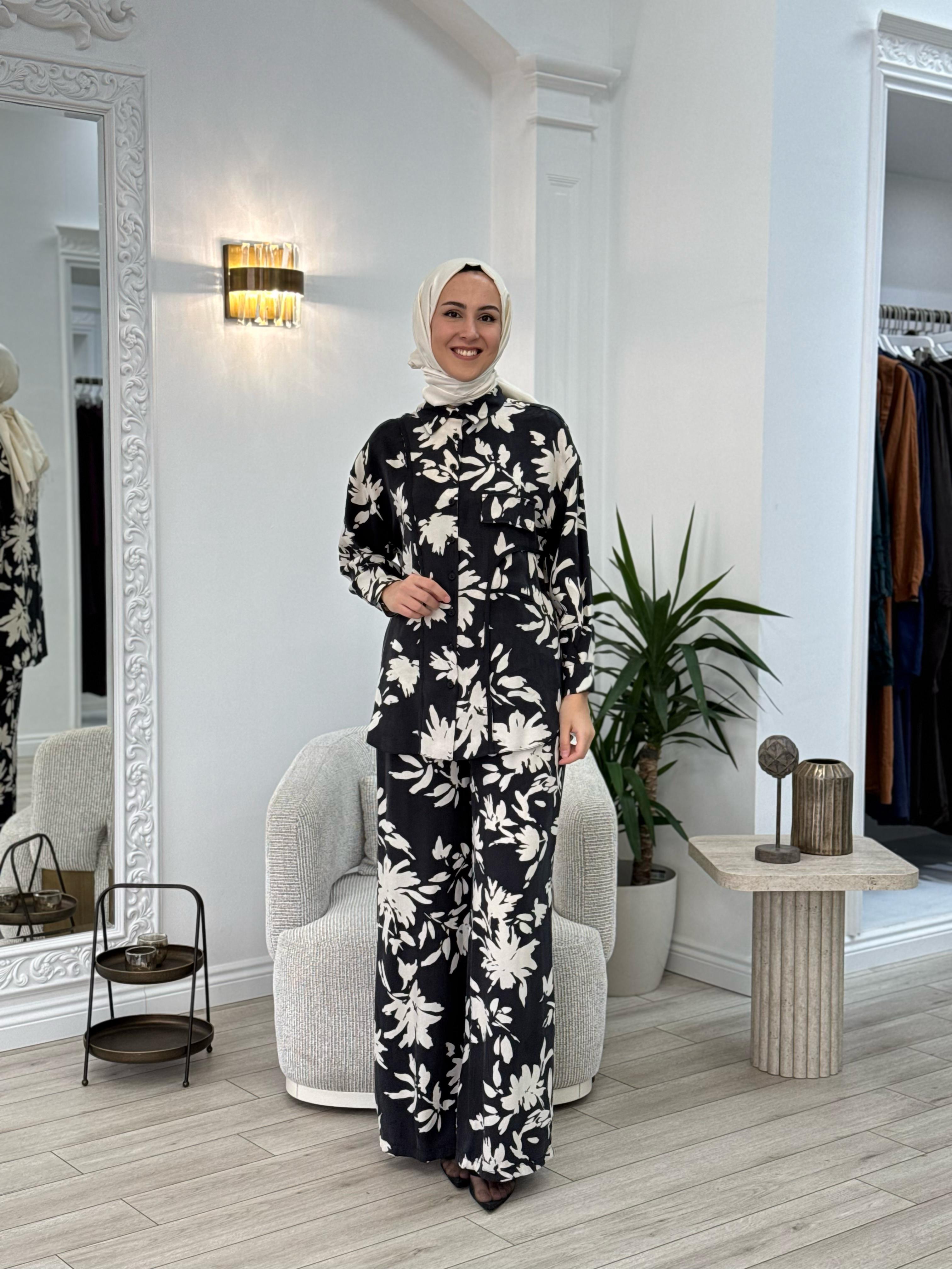 Niqozza Lonicera İpek Pantolon Takım 25ss60170