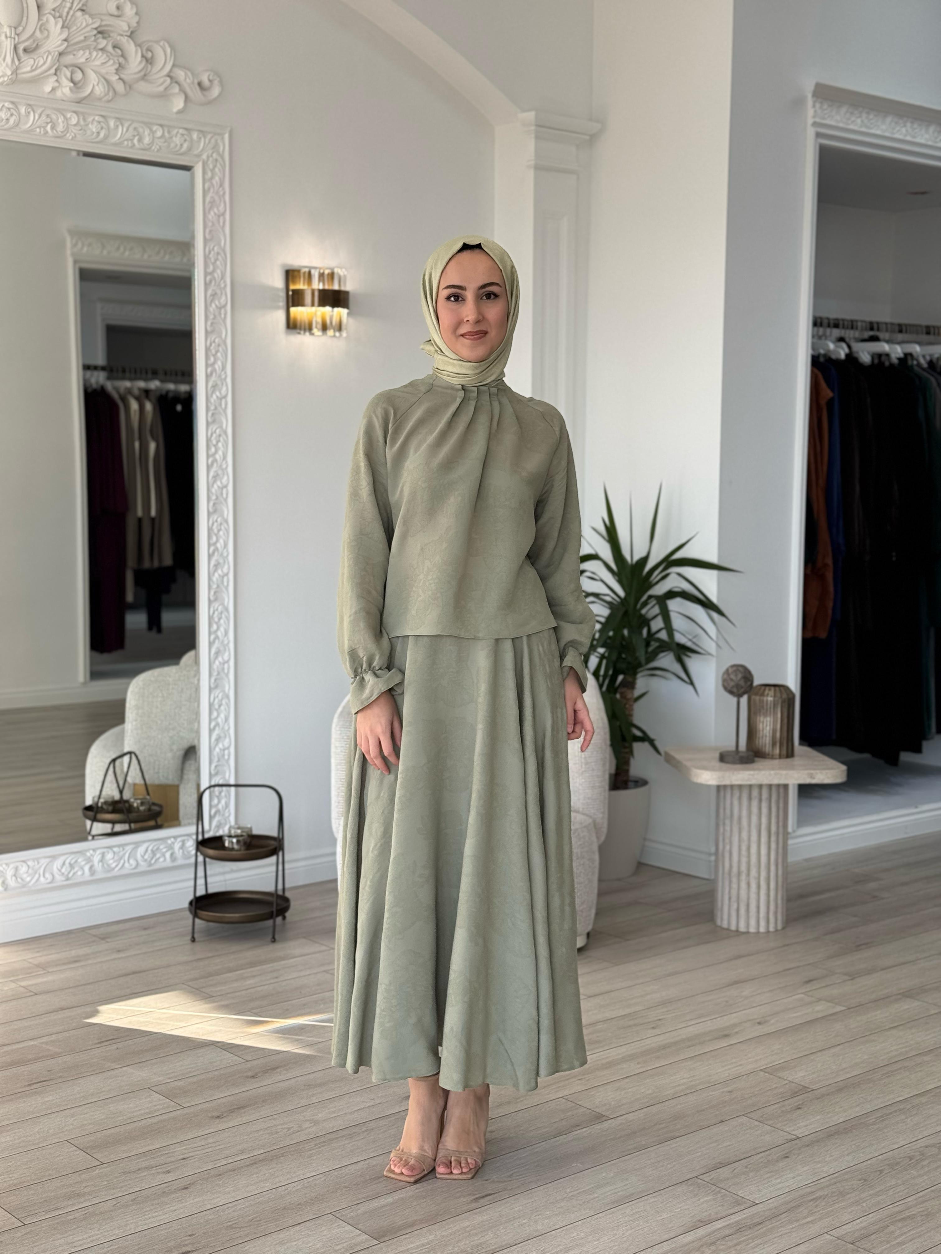 Niqozza Salvia Etek Takım Çağla Yeşili 25ss60175