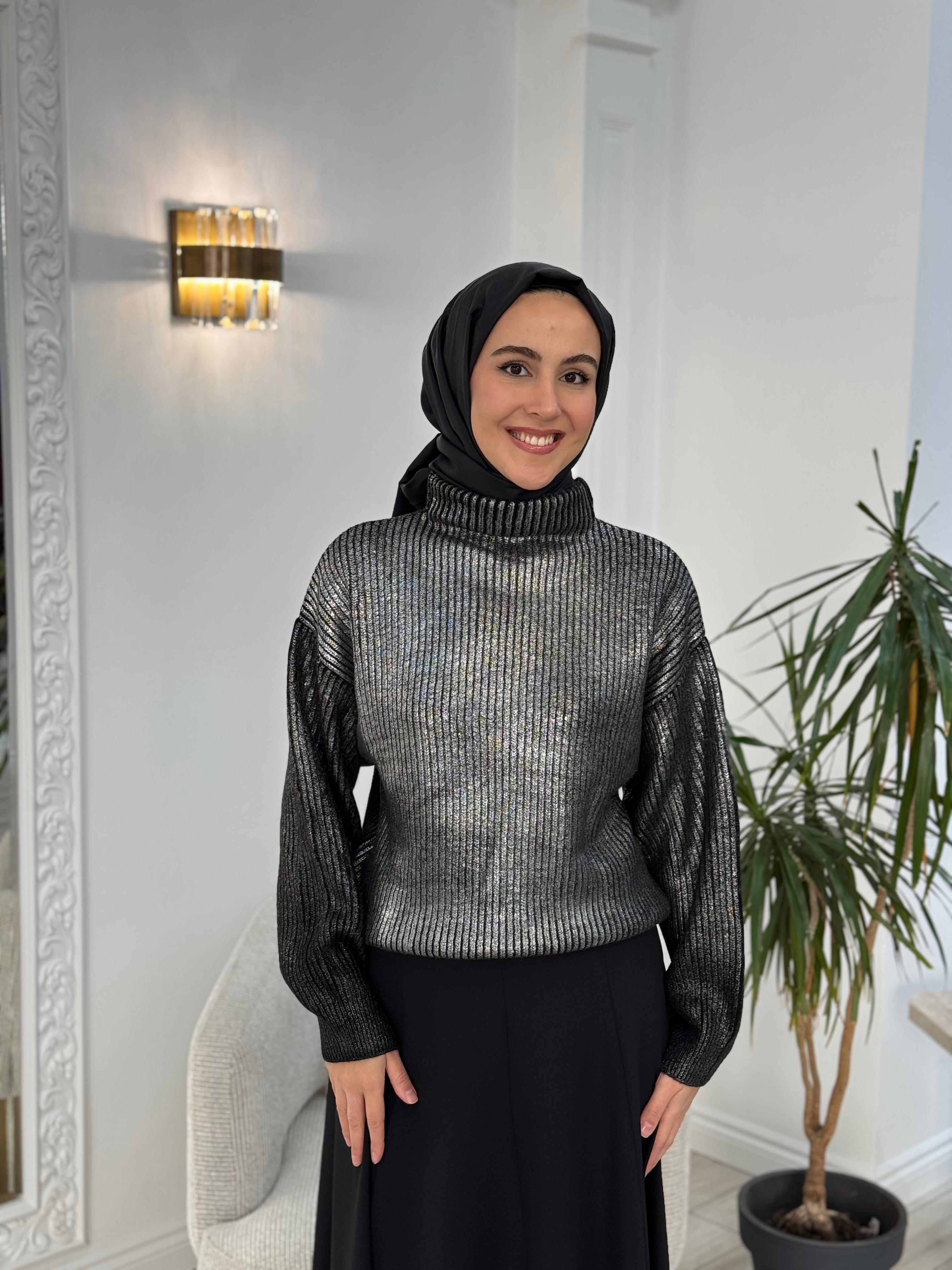 Niqozza Veronica Triko Kazak Siyah nq25fw-20121