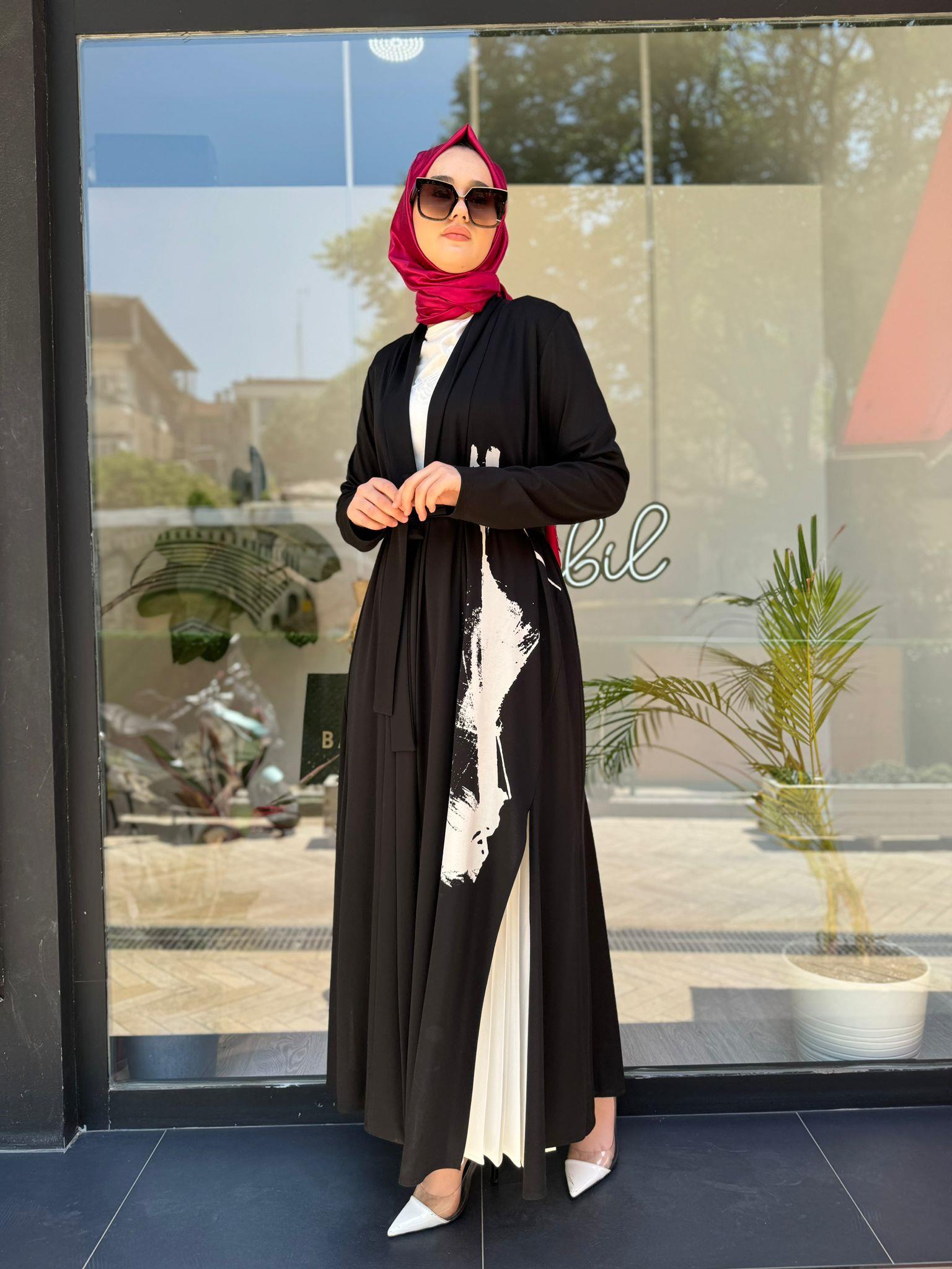 Nurcan Çetin Baskılı Kap Siyah 24311