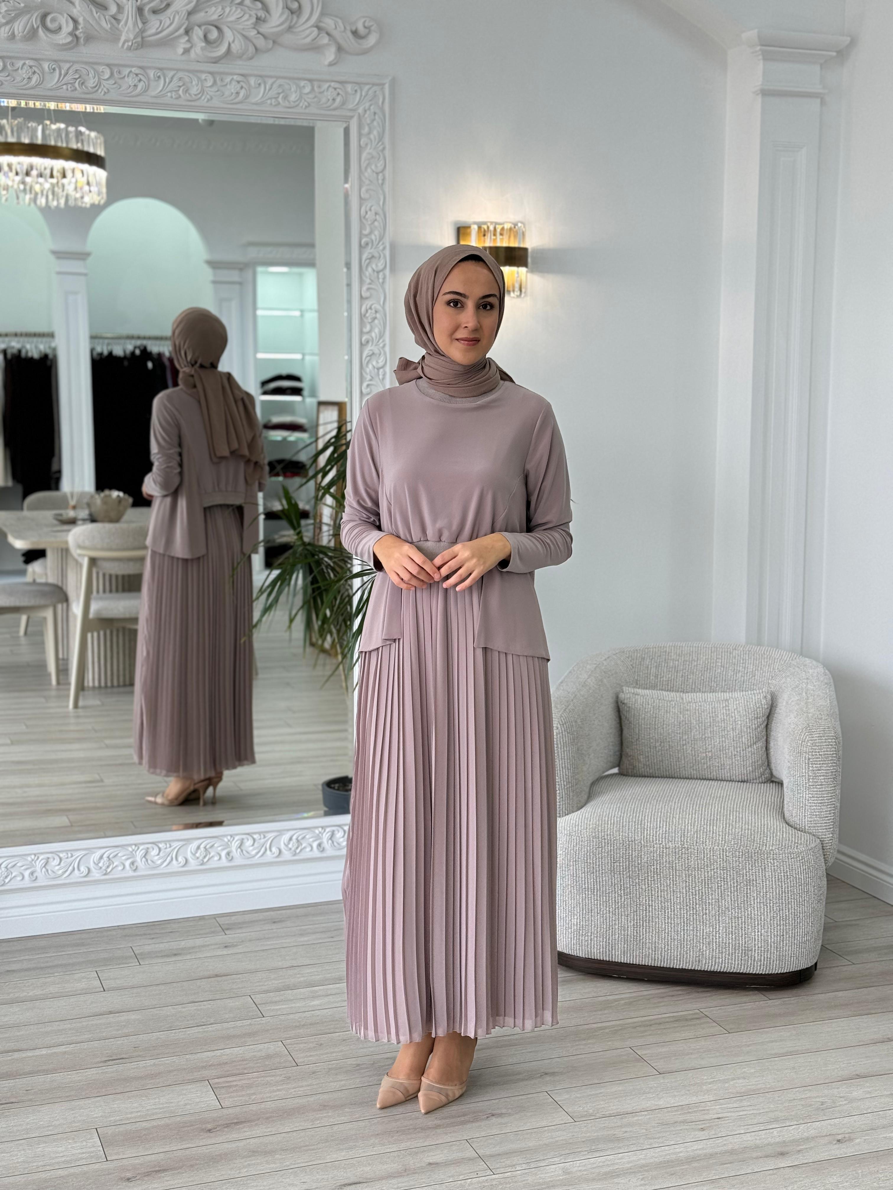 Nurcan Çetin Bej Elbise 16136