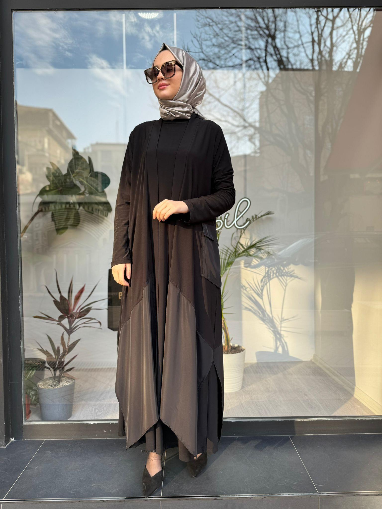 Nurcan Çetin Cep Detay Kap Siyah 23269 - Babilbutik