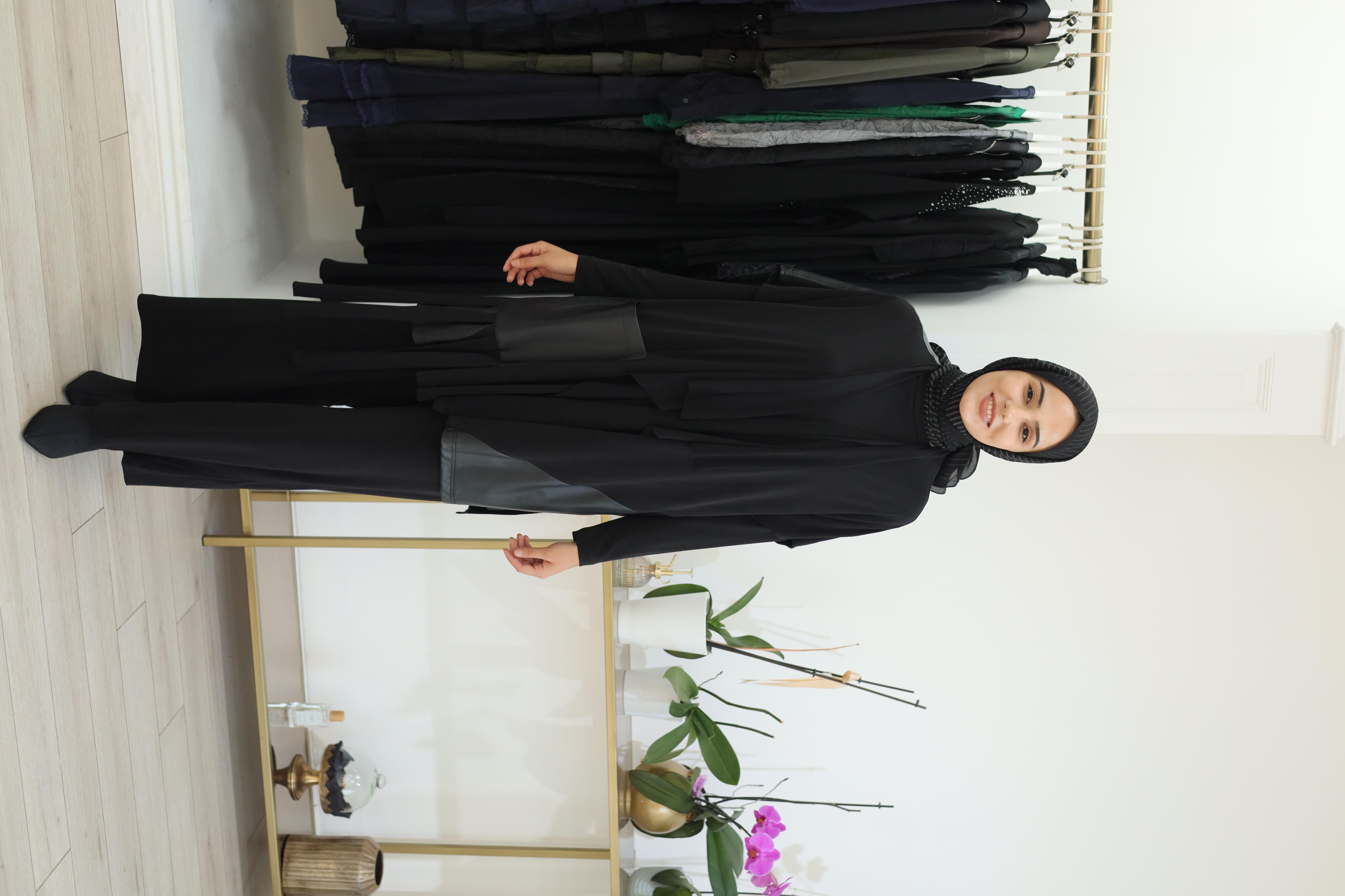 Nurcan Çetin Deri Detaylı Pantolonlu Takım 25622