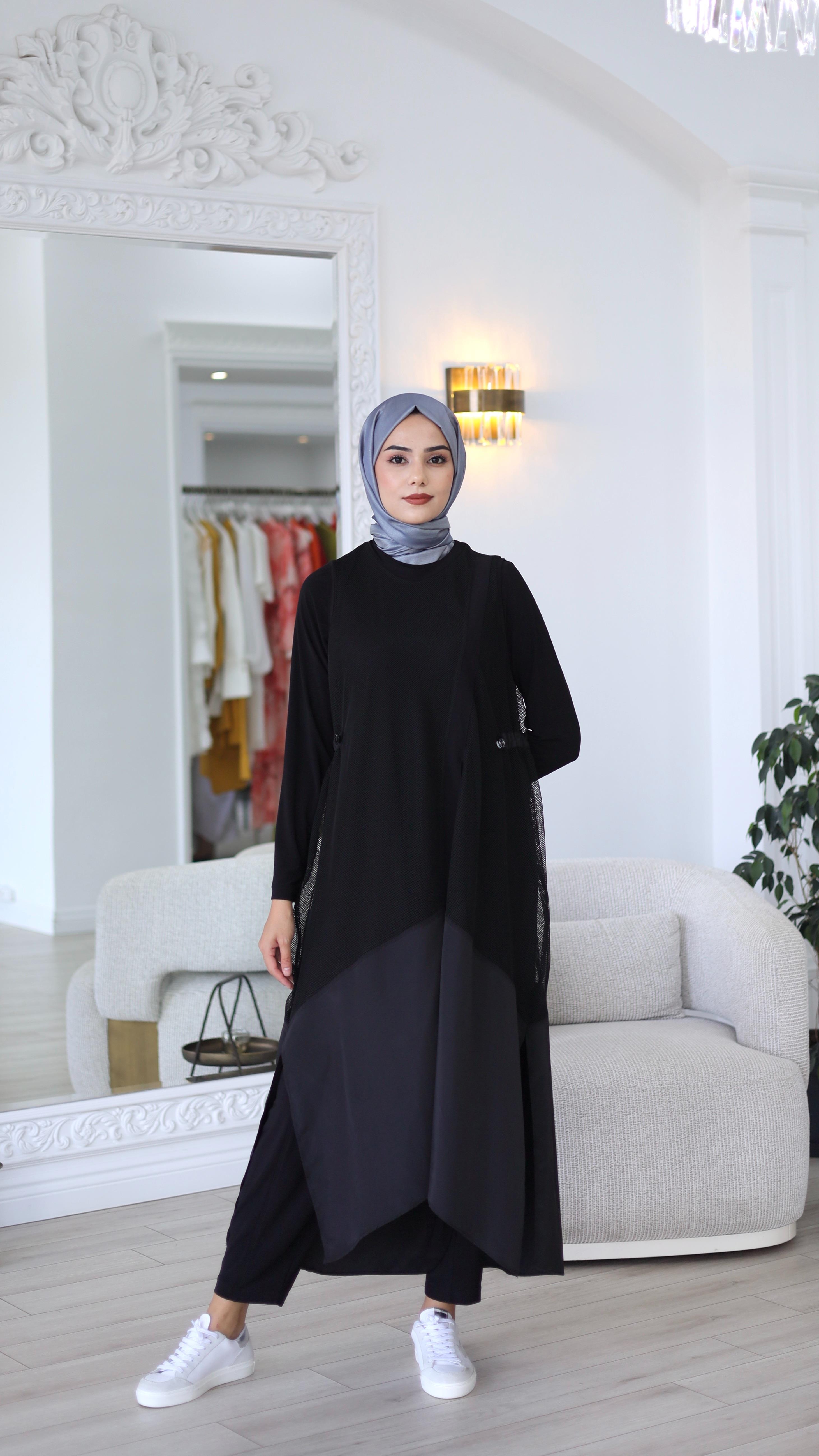 Nurcan Çetin File Detaylı Pantolonlu Takım 25613