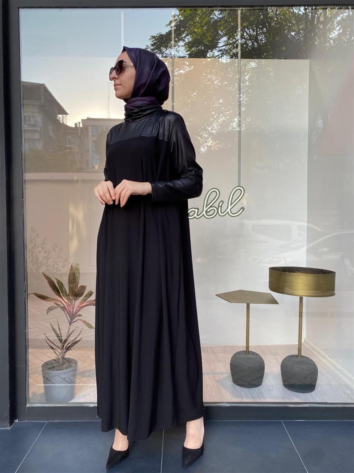 Nurcan Çetin Kol Derili Elbise 24129