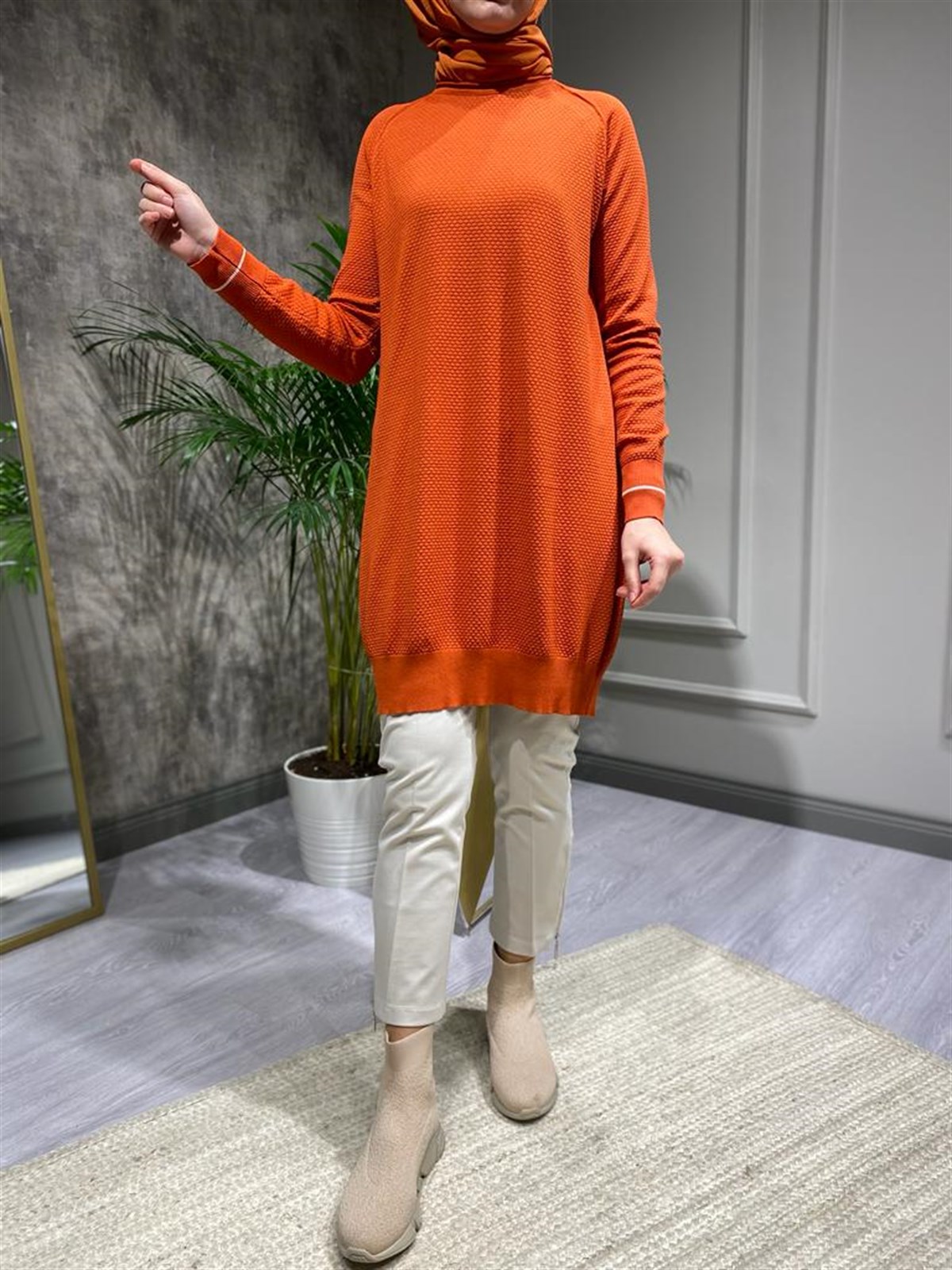 Nuss Oranj Gofret Model Triko Tunik, Tunik, NUSS, Babil Butik - Özel  Tasarım Markaların Buluşma Noktası