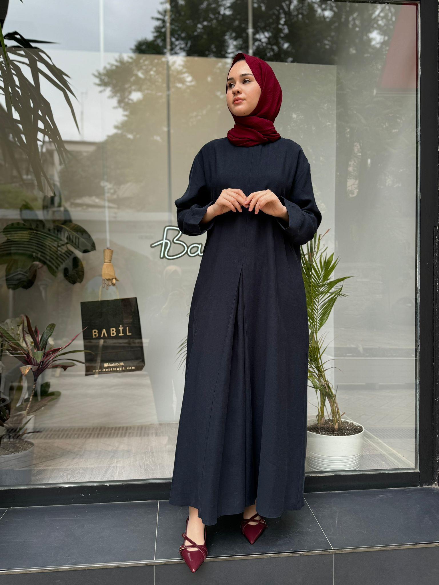 QOOQ Apili Elbise Lacivert 24ss405