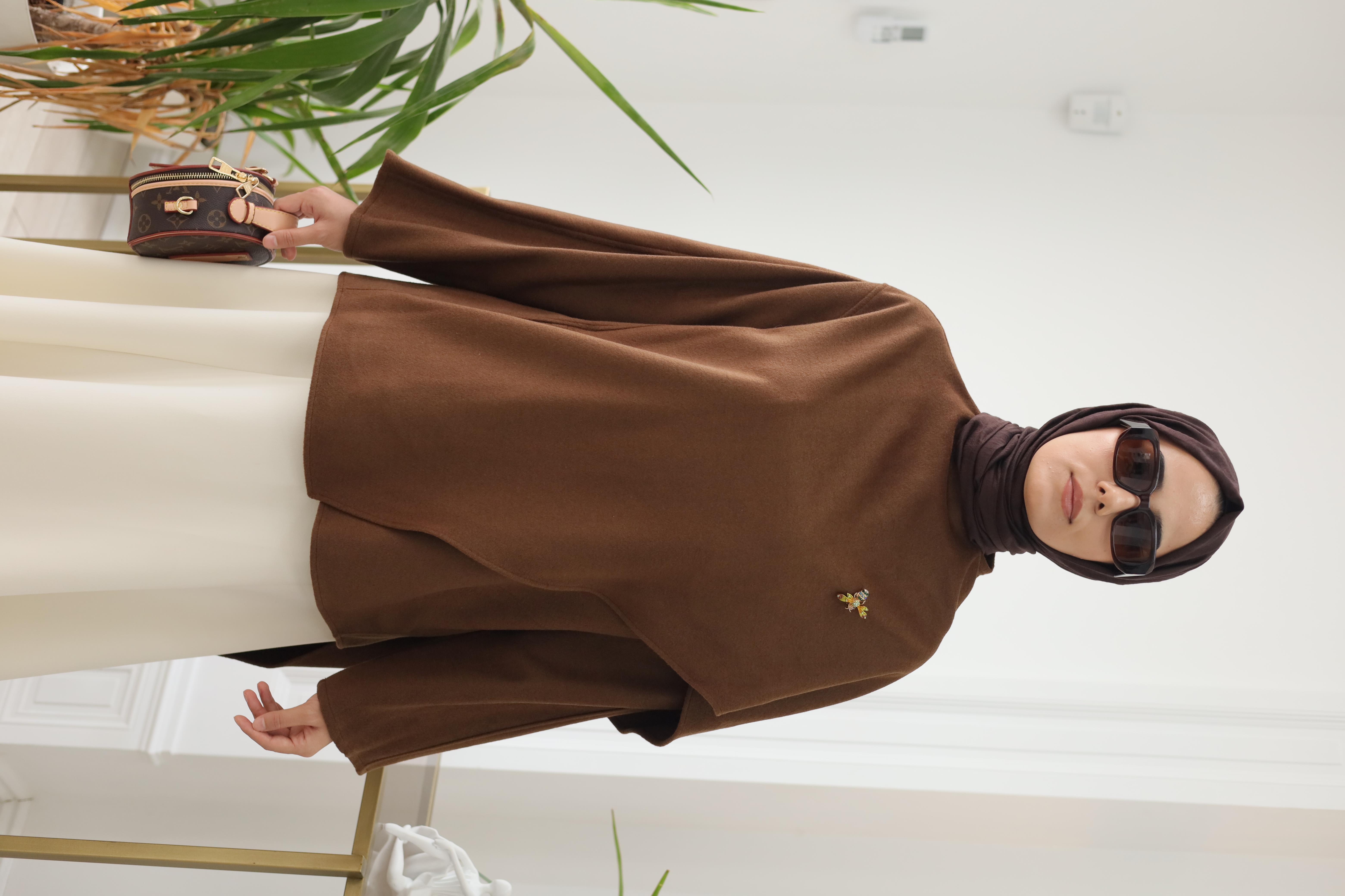 QOOQ Atkılı Kaşe Bluz 26fw211
