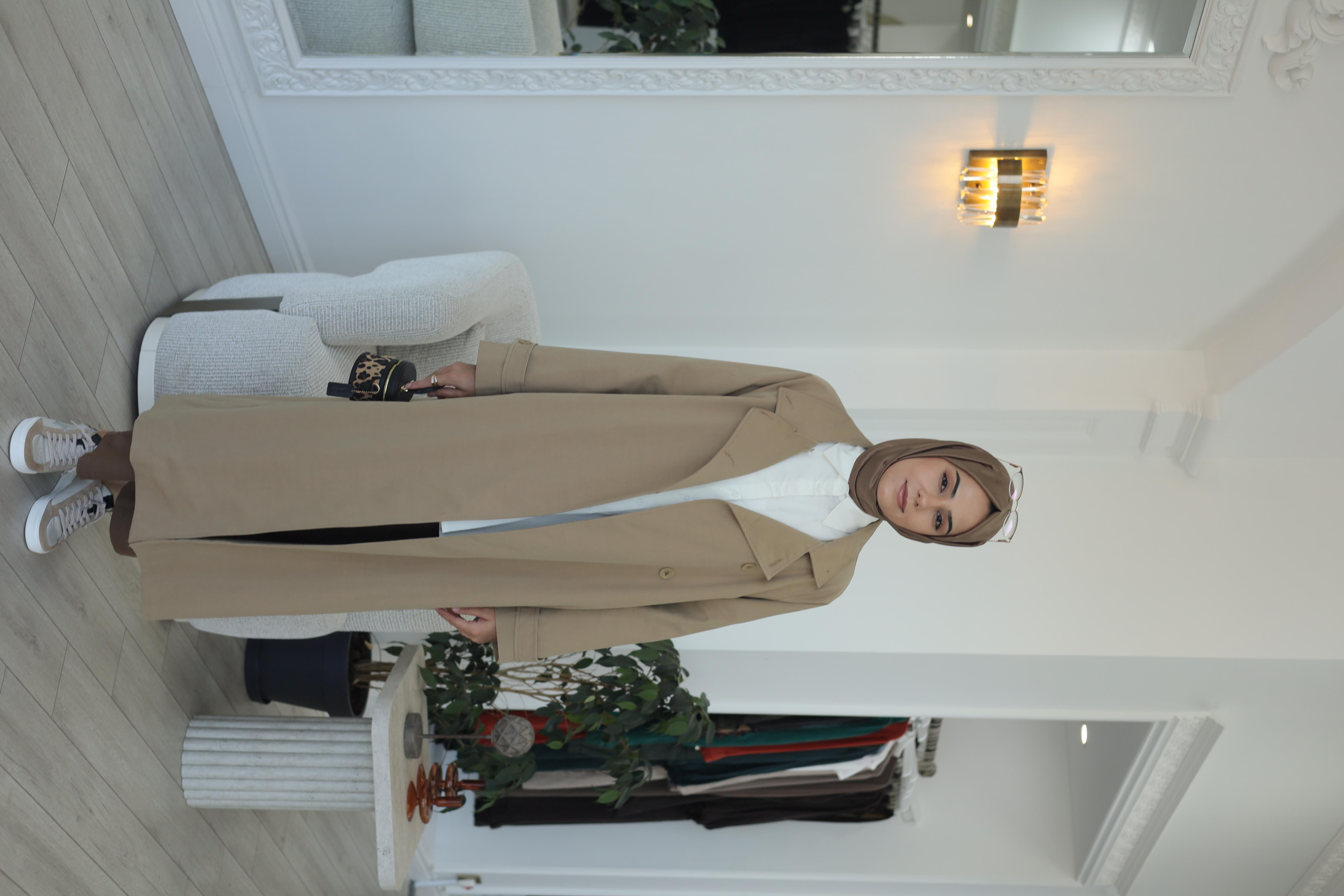 QOOQ Bej Trench 26fw612