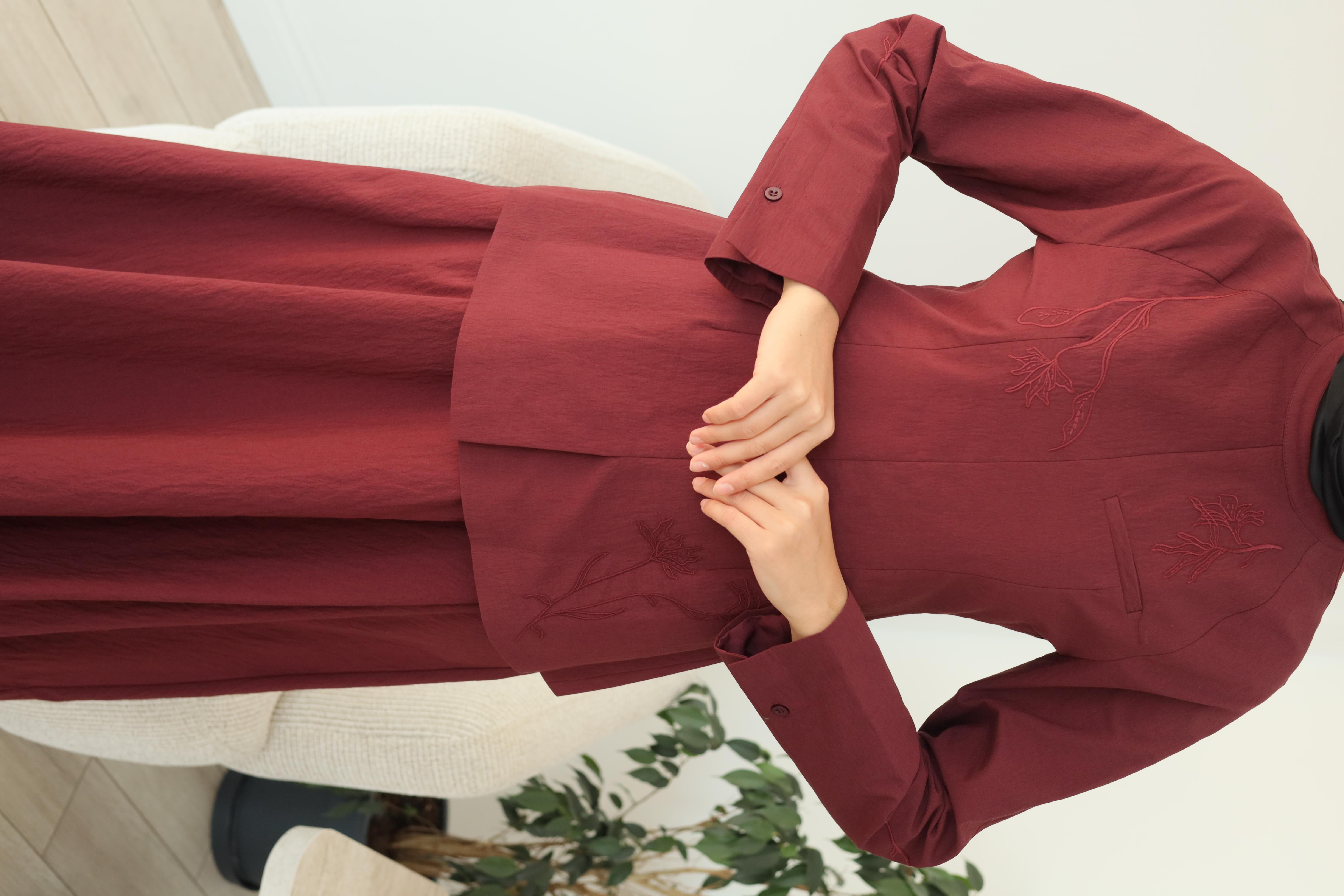 QOOQ Bordo Bluz 26fw210